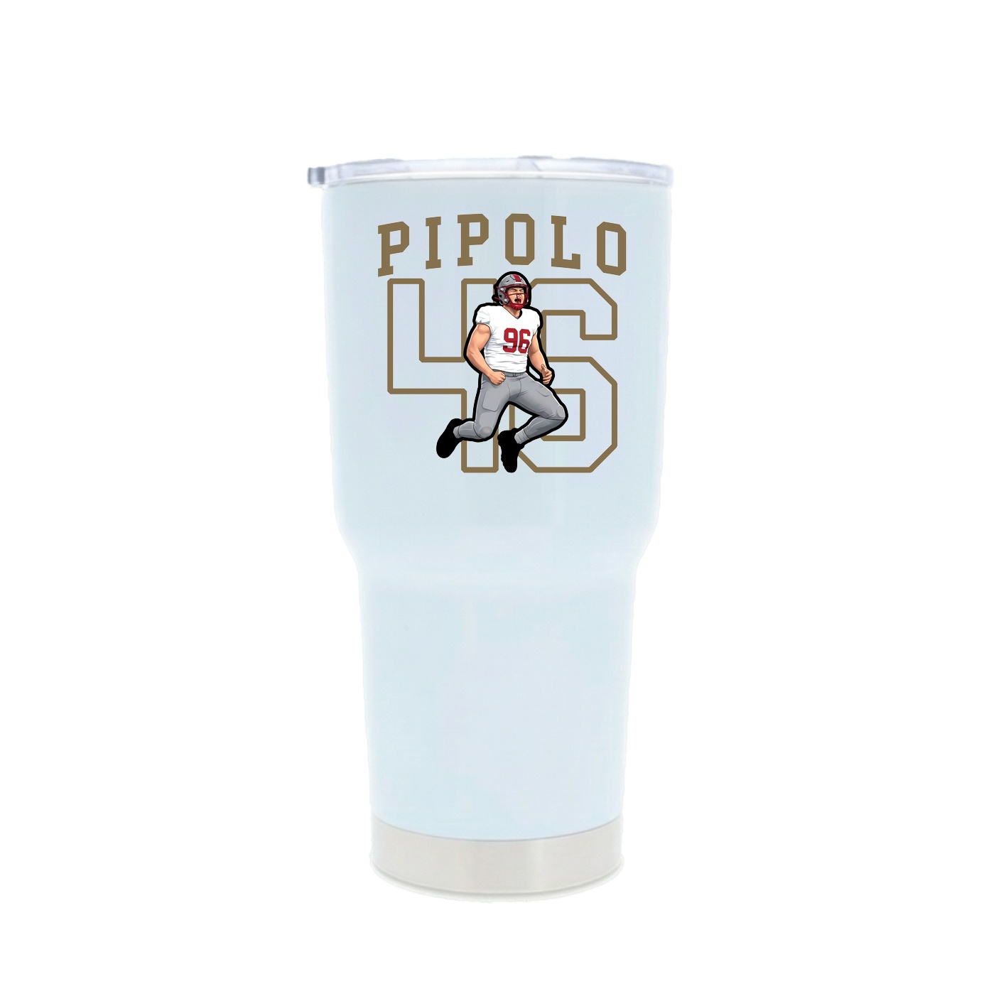 30oz Stainless Steel Tumbler — Shirsey in White