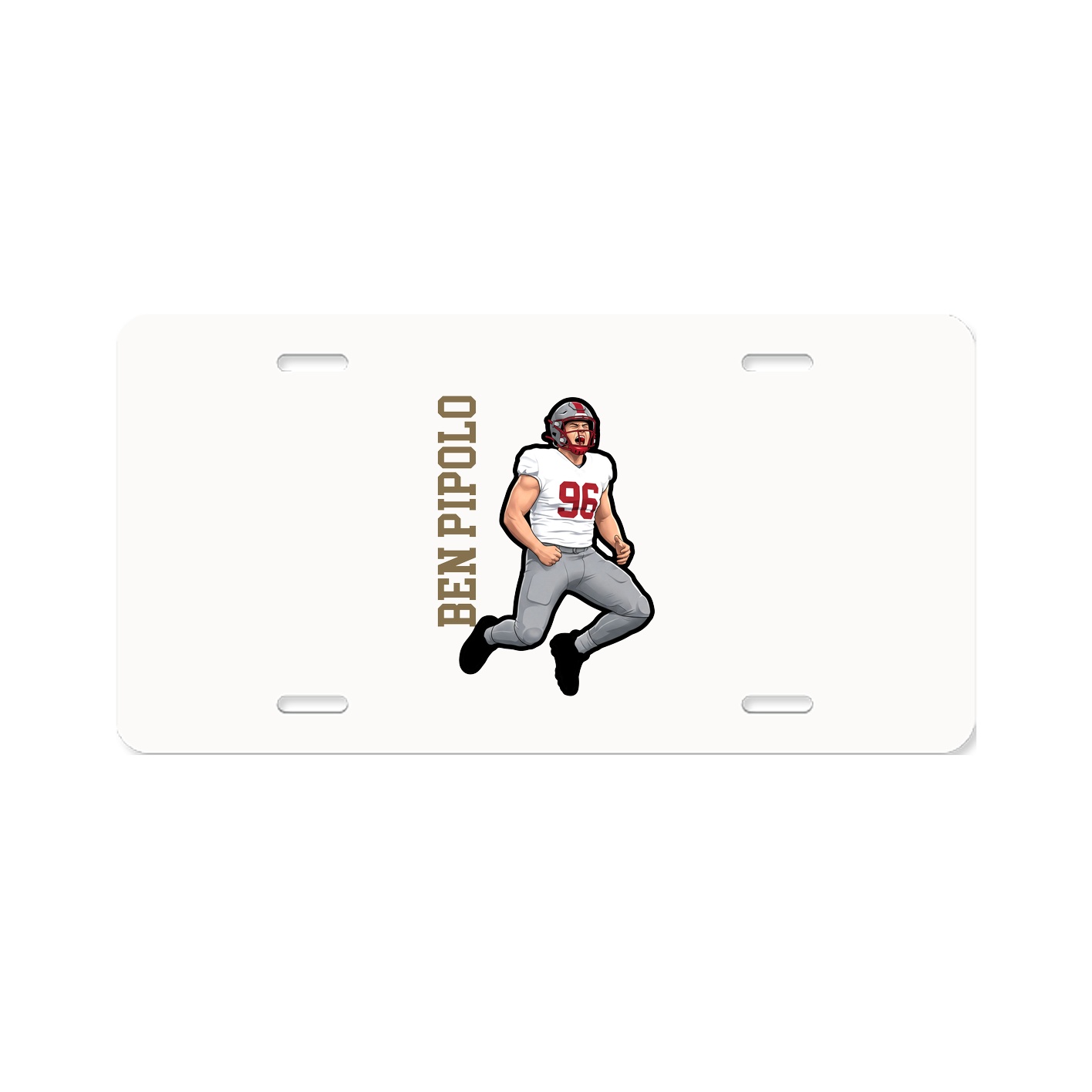 License Plate — Name Vertical in Classic
