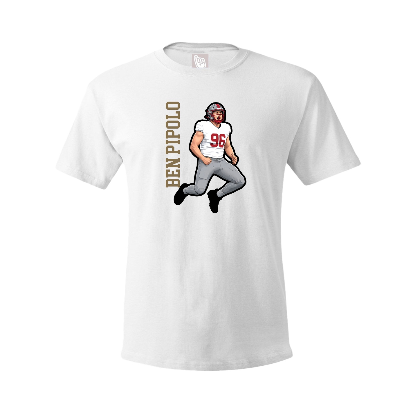 Youth Tee — Name Vertical in White
