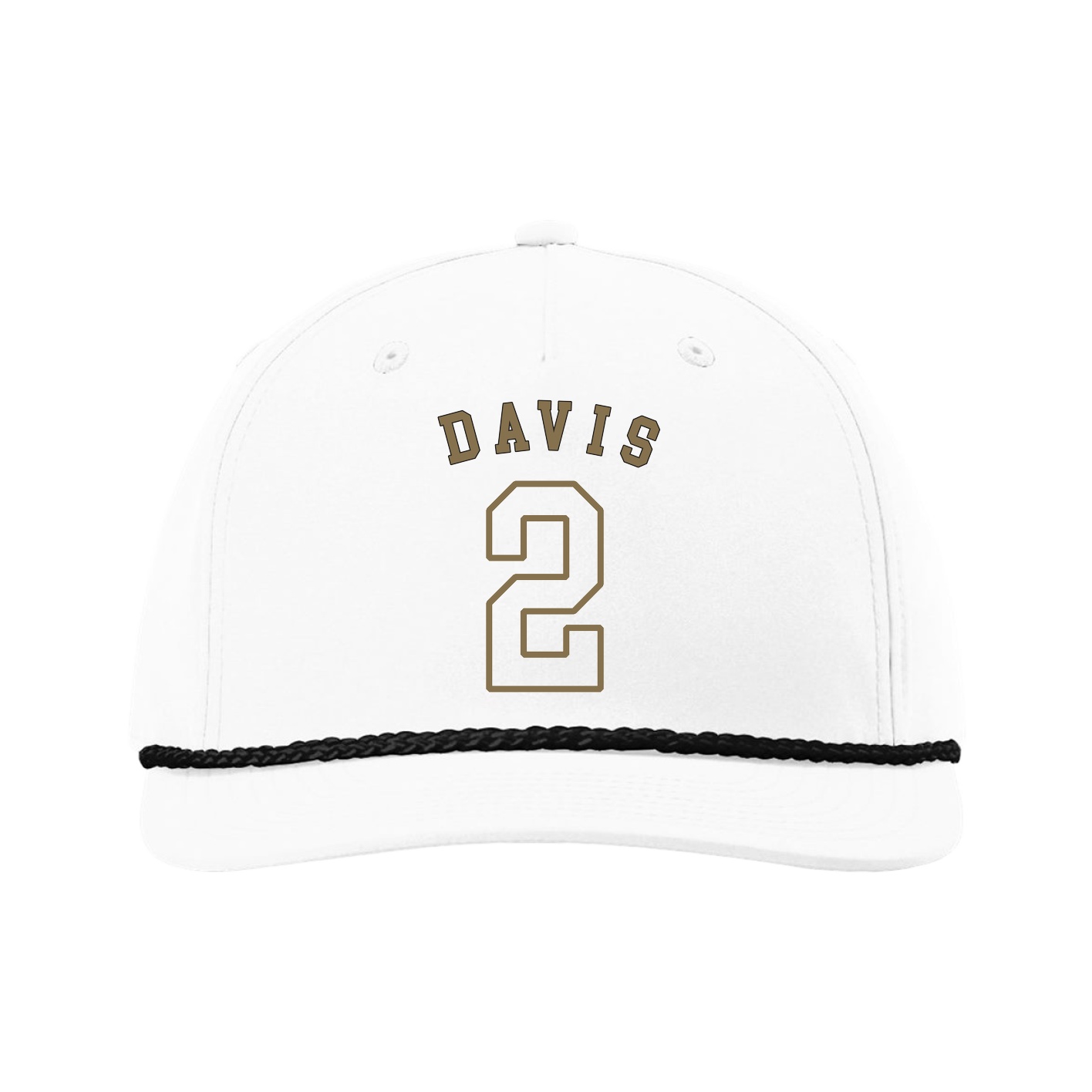 Five-Panel Classic Rope Cap — Shirsey Arch in White