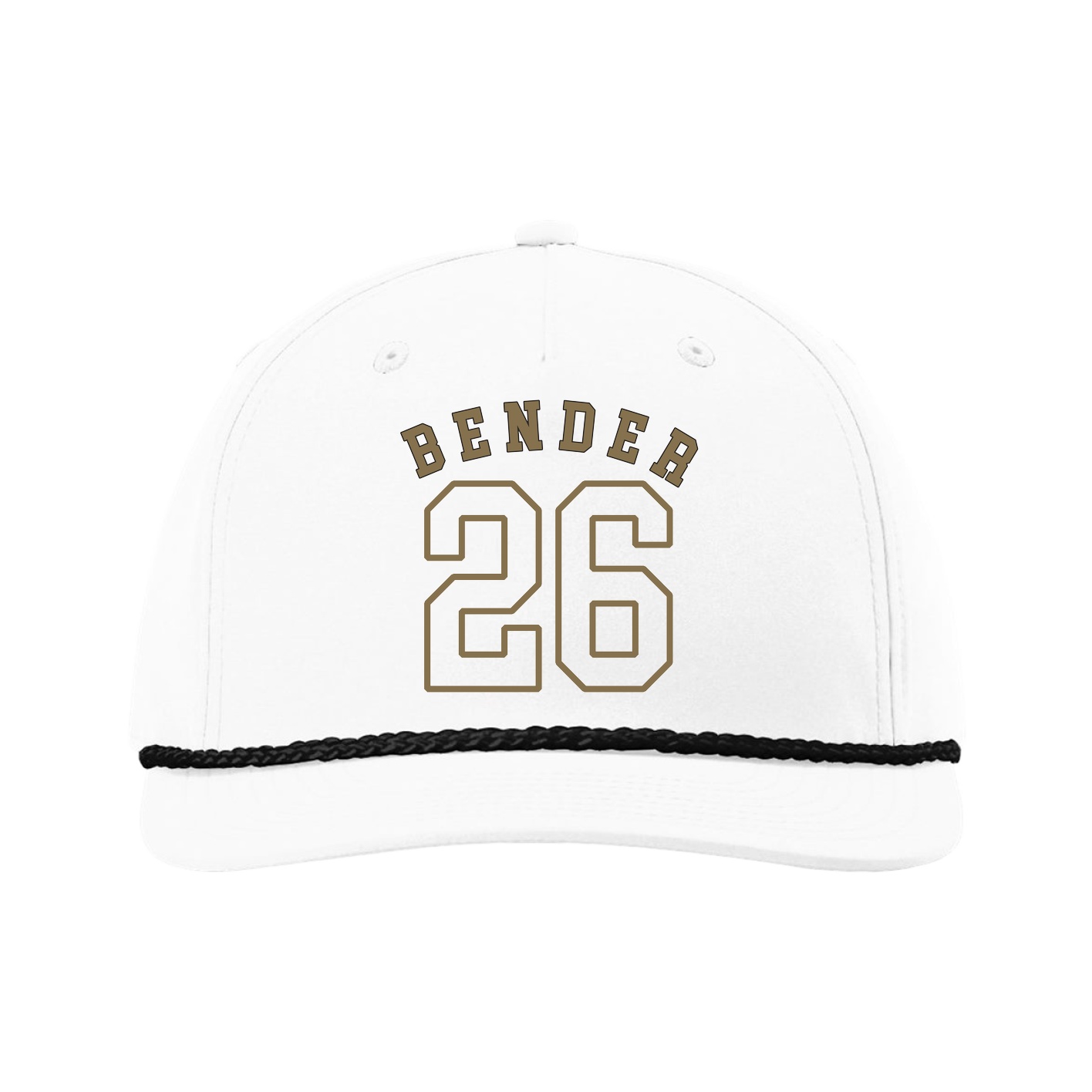 Five-Panel Classic Rope Cap — Shirsey Arch in White