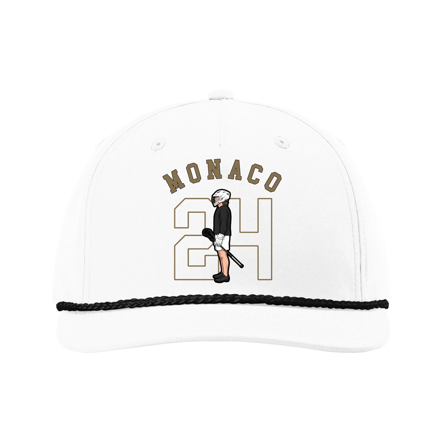 Five-Panel Classic Rope Cap — Shirsey Arch in White