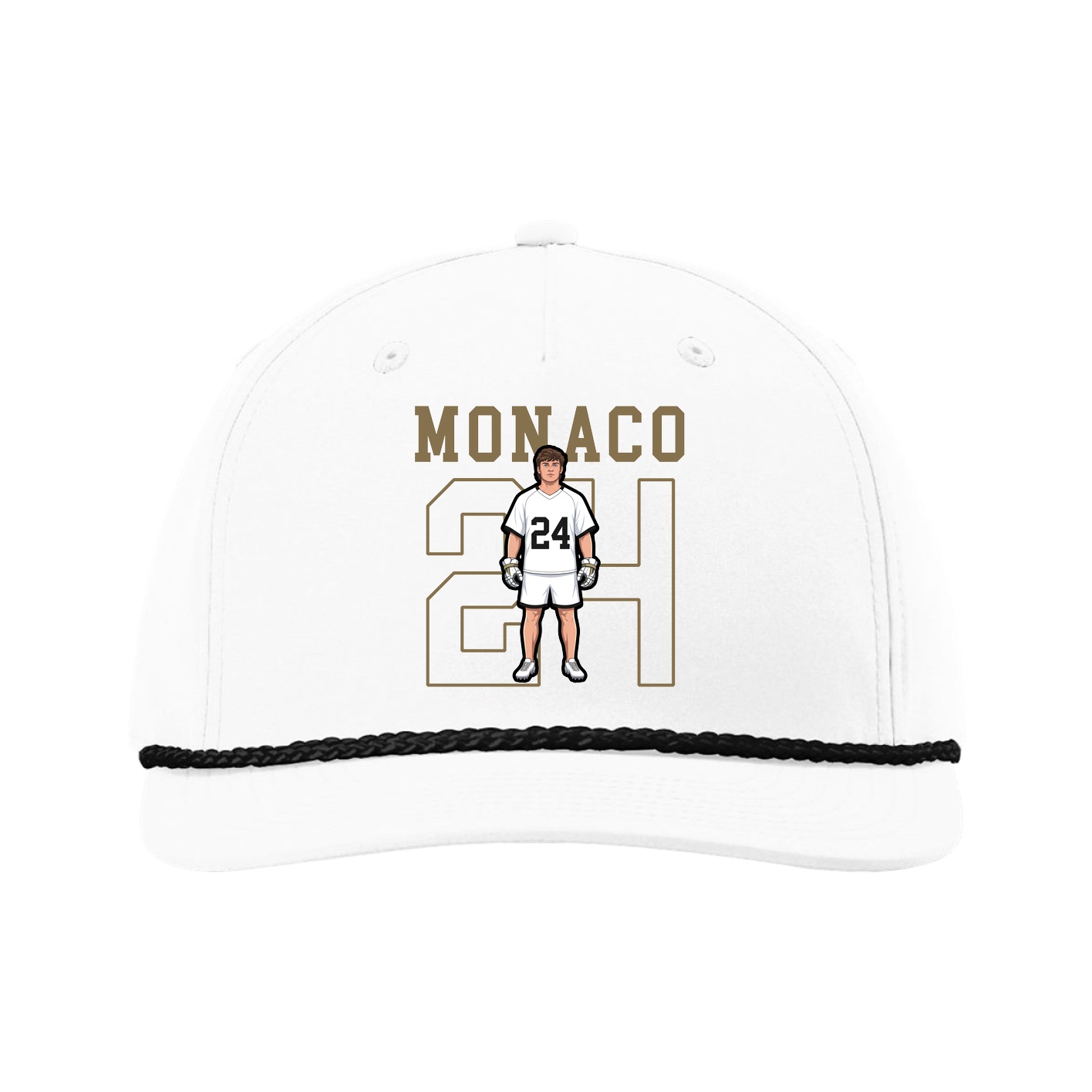 Five-Panel Classic Rope Cap — Shirsey in White