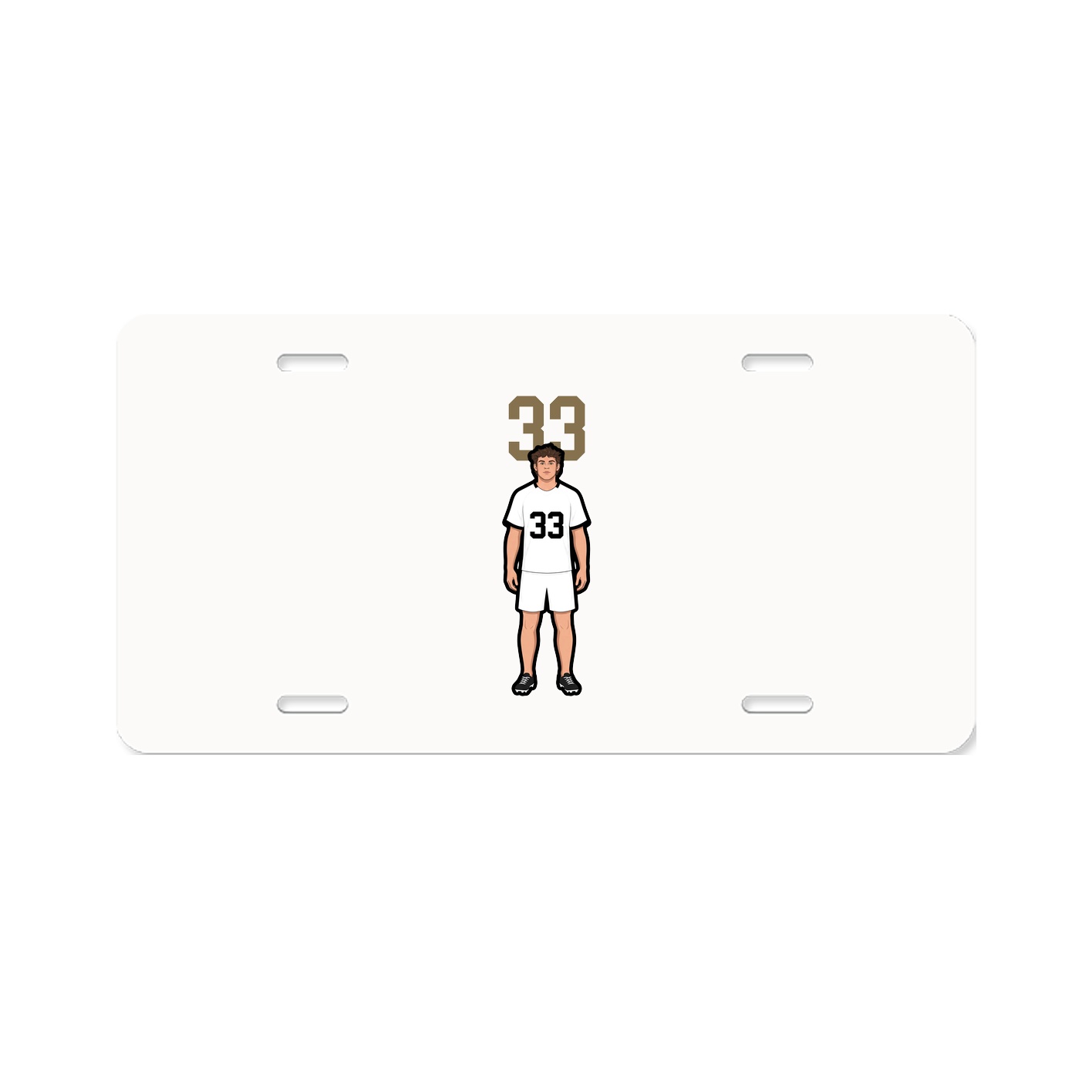 License Plate — Number Top in Classic