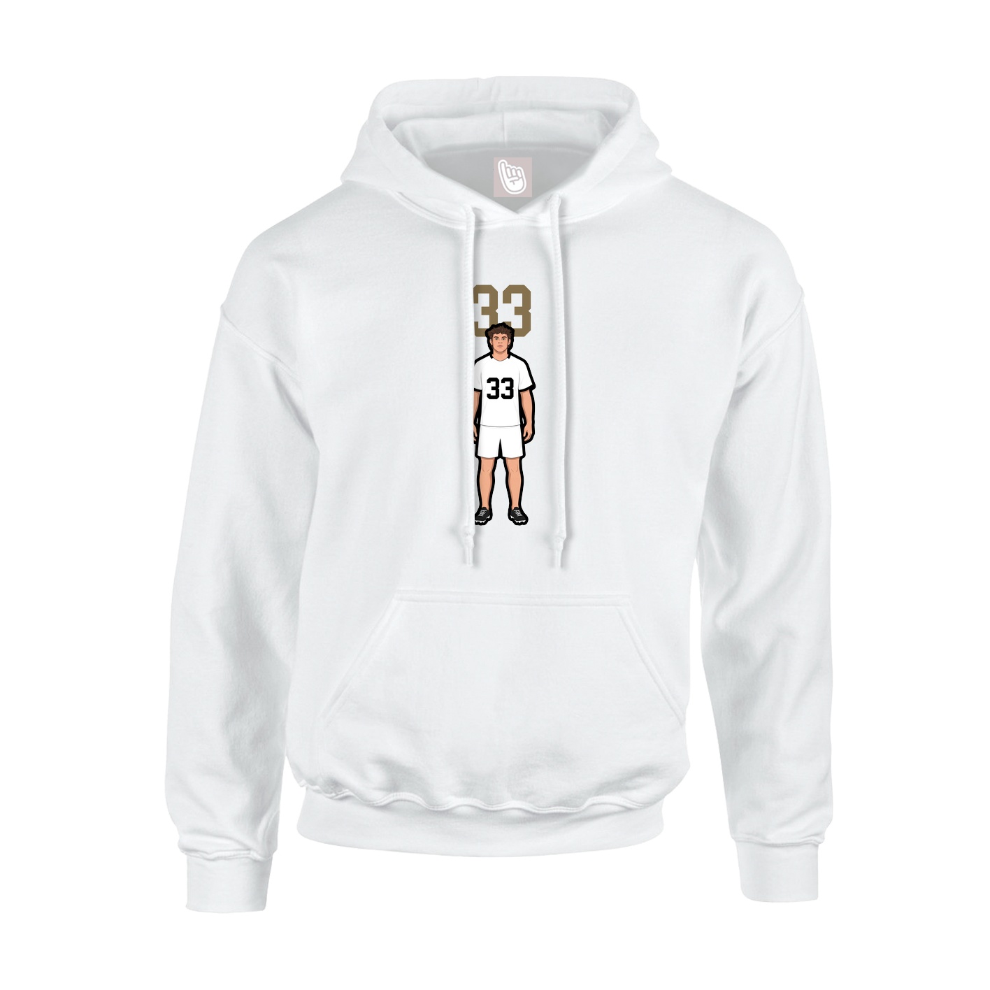 Hoodie — Number Top in White