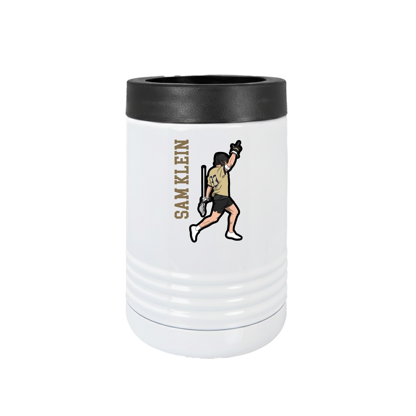 Beverage Holder — Name Vertical in White