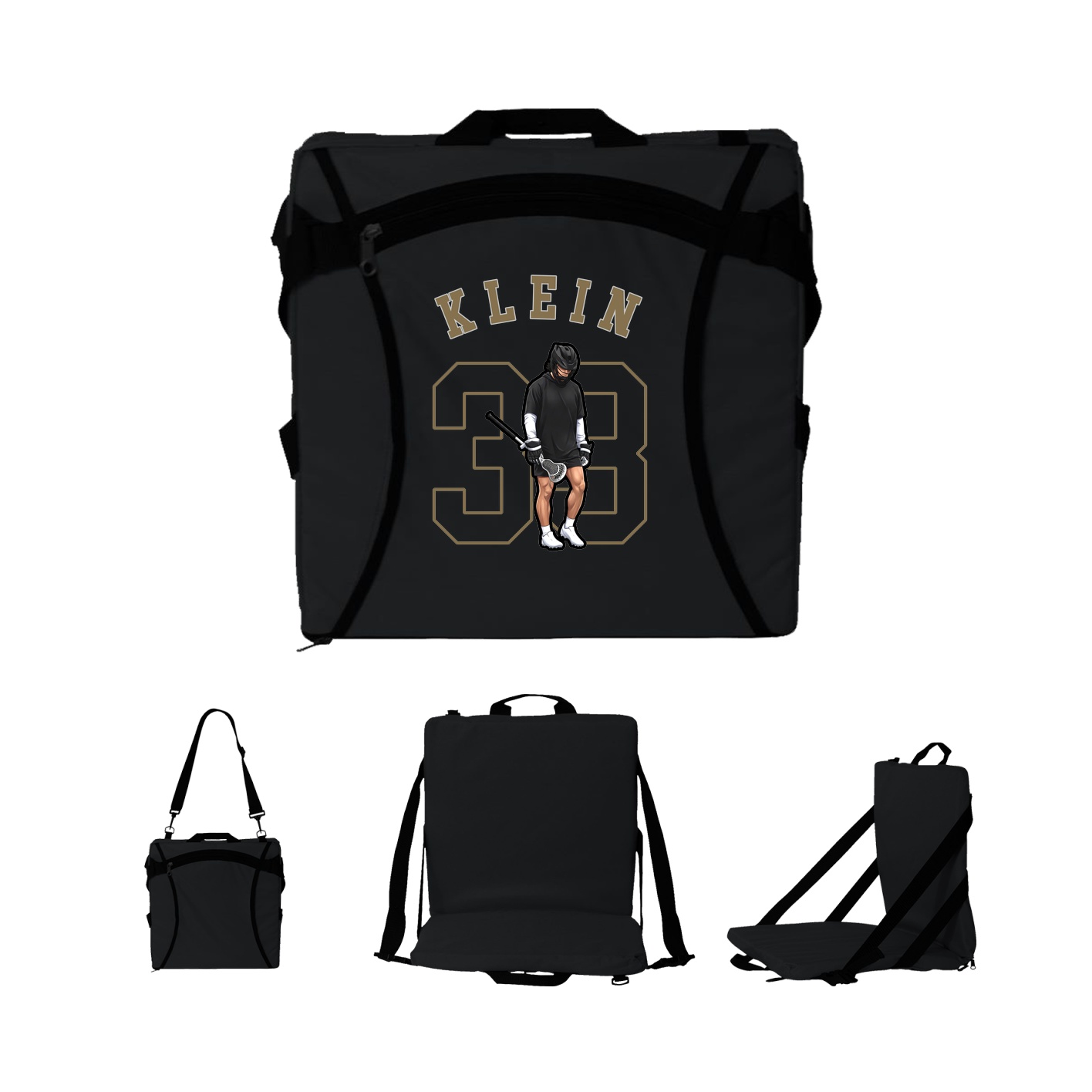 Folding Stadium Seat — Shirsey Arch in Black