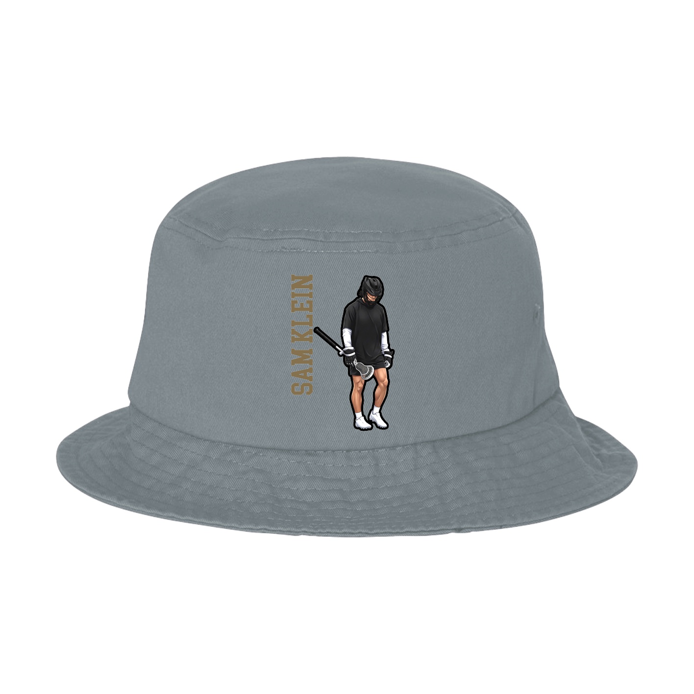 Bucket Cap — Name Vertical in Grey