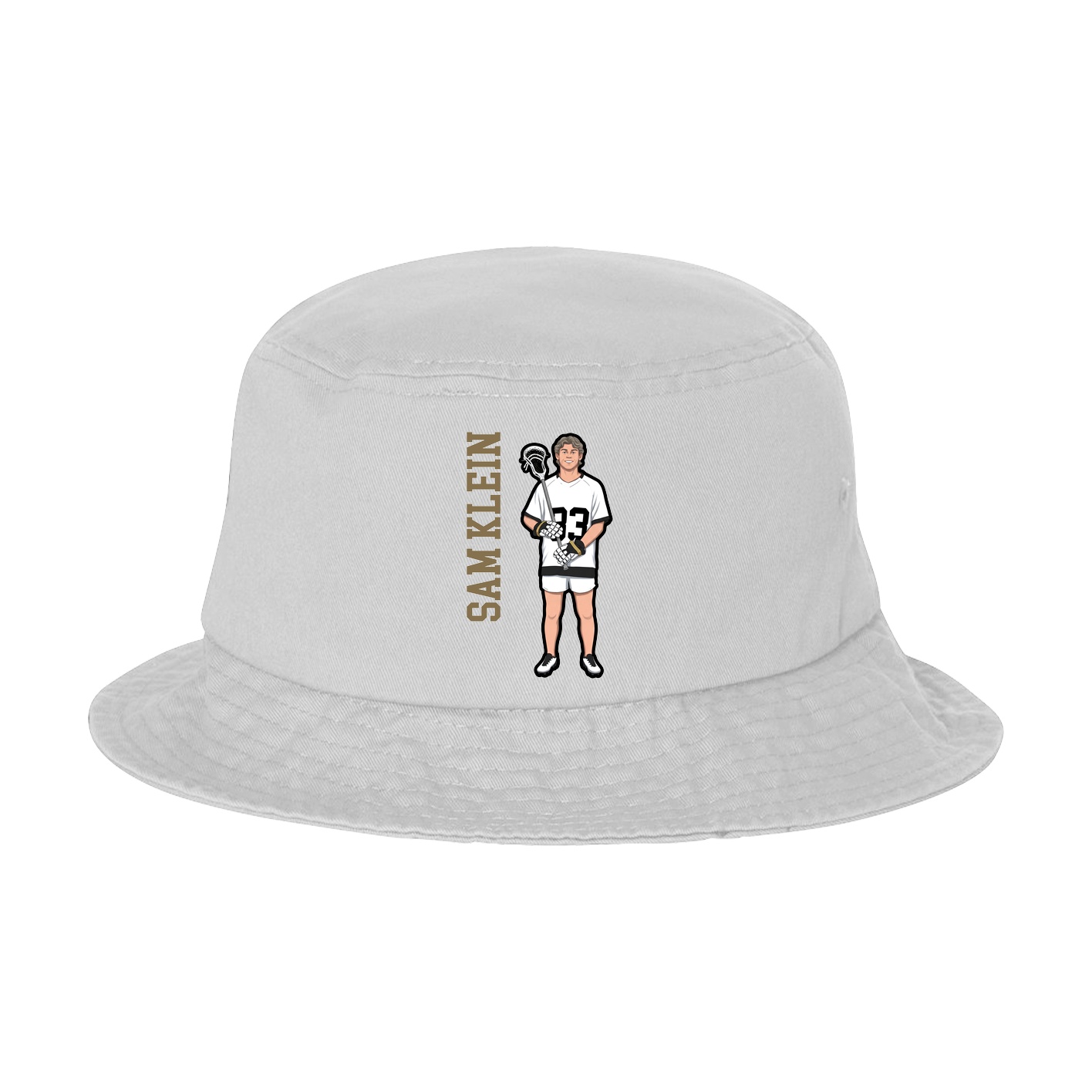 Bucket Cap — Name Vertical in White