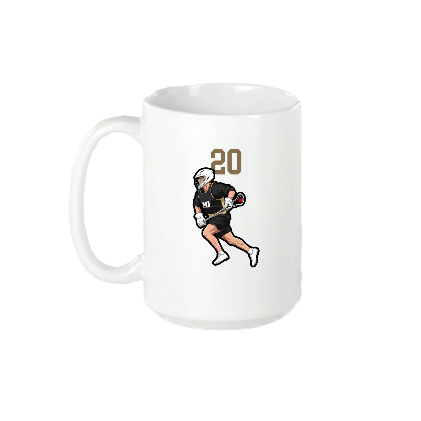 15oz Coffee Mug — Number Top in White