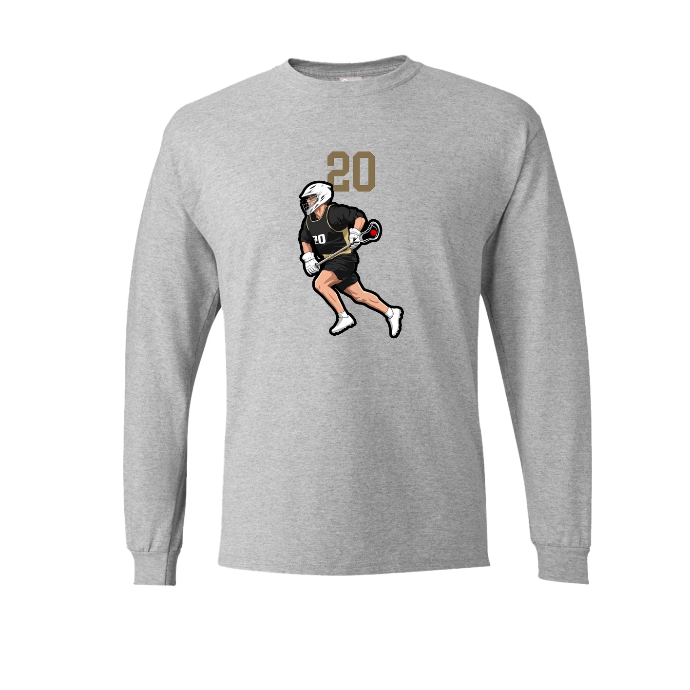 Long Sleeve Tee — Number Top in Grey