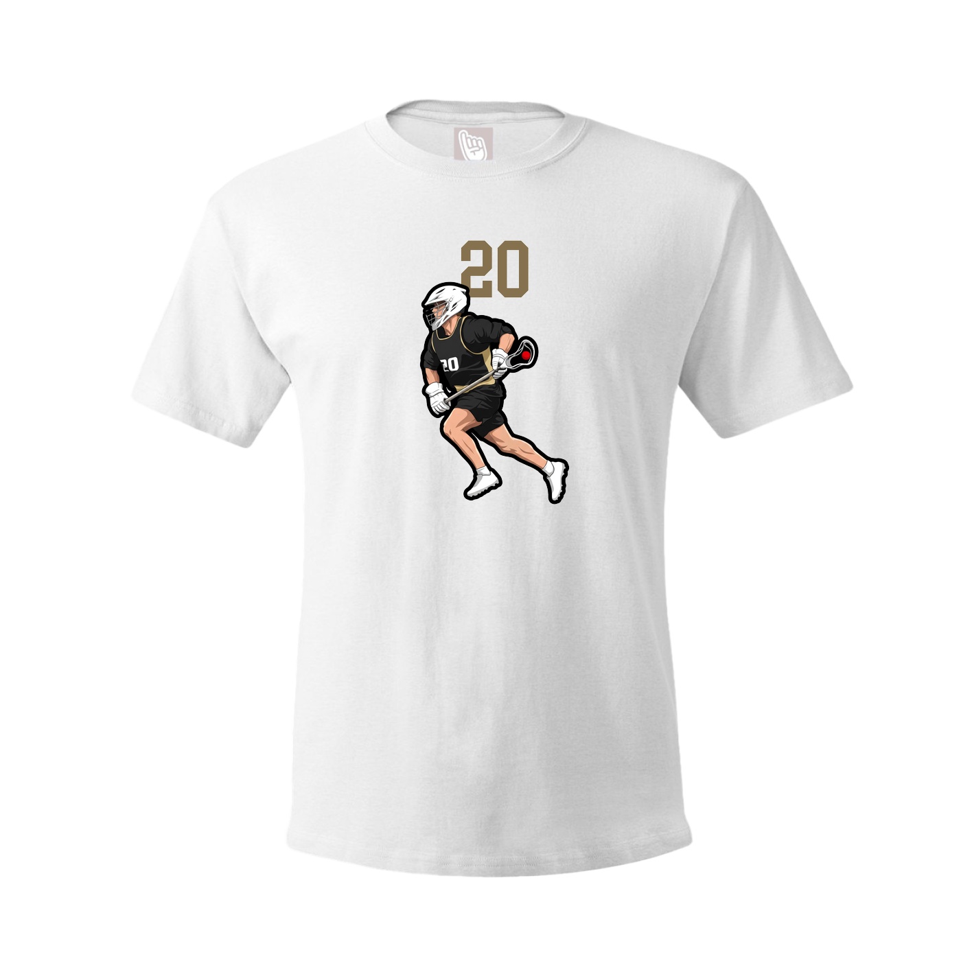 Youth Tee — Number Top in White