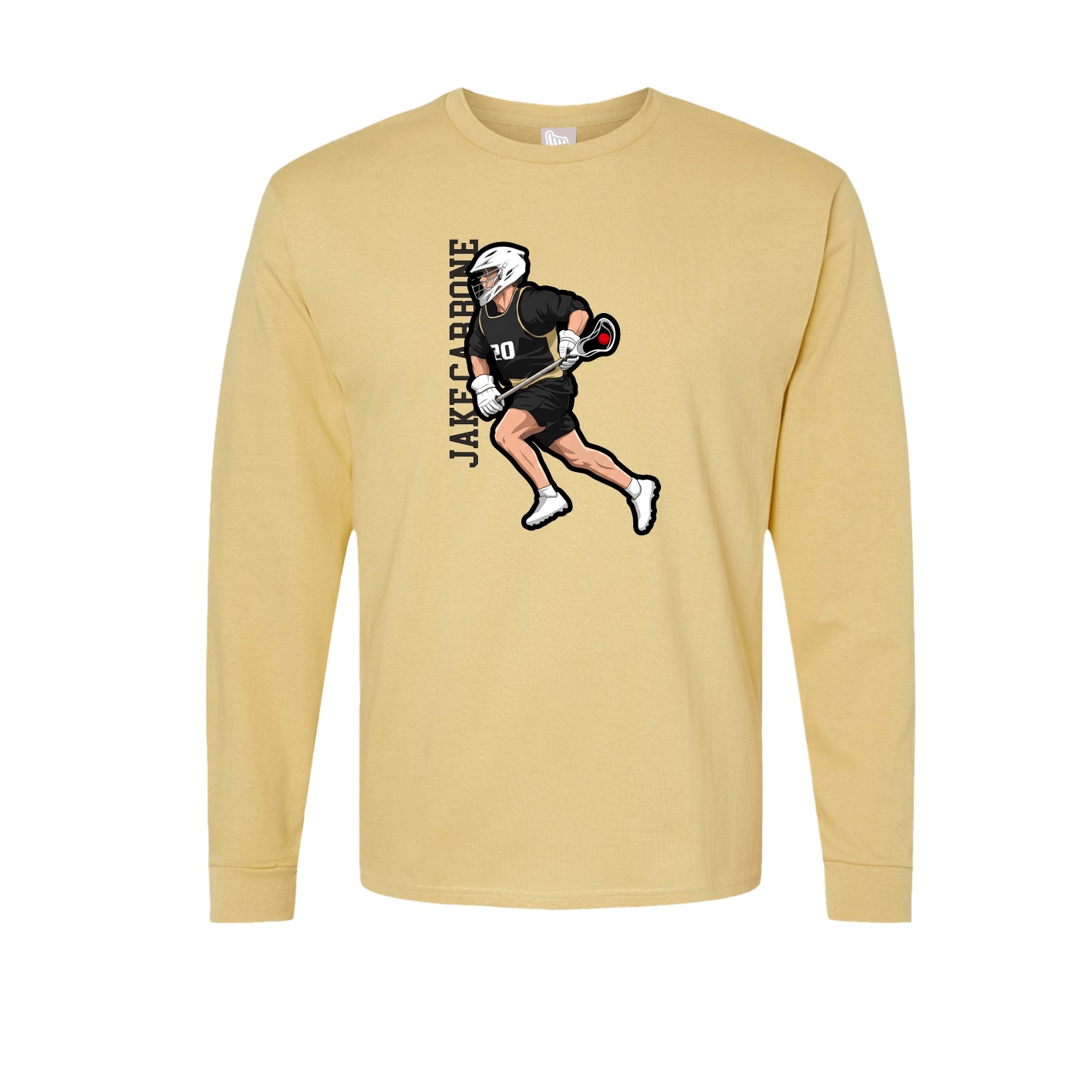 Long Sleeve Tee — Name Vertical in Vegas Gold