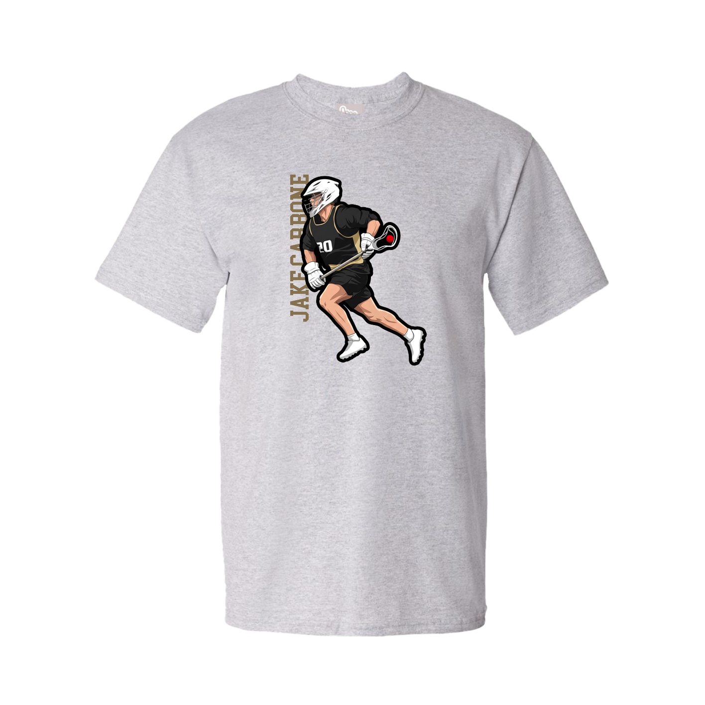 Youth Tee — Name Vertical in Grey