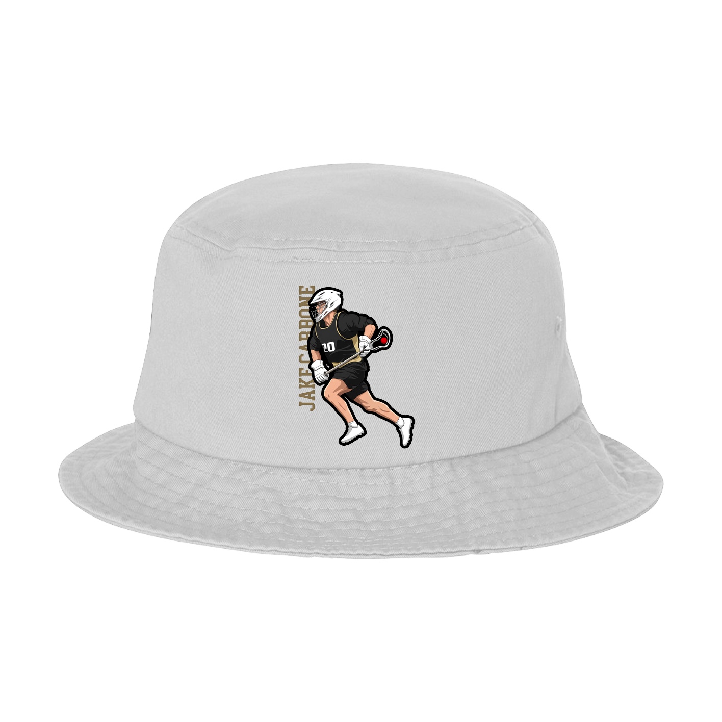 Bucket Cap — Name Vertical in White