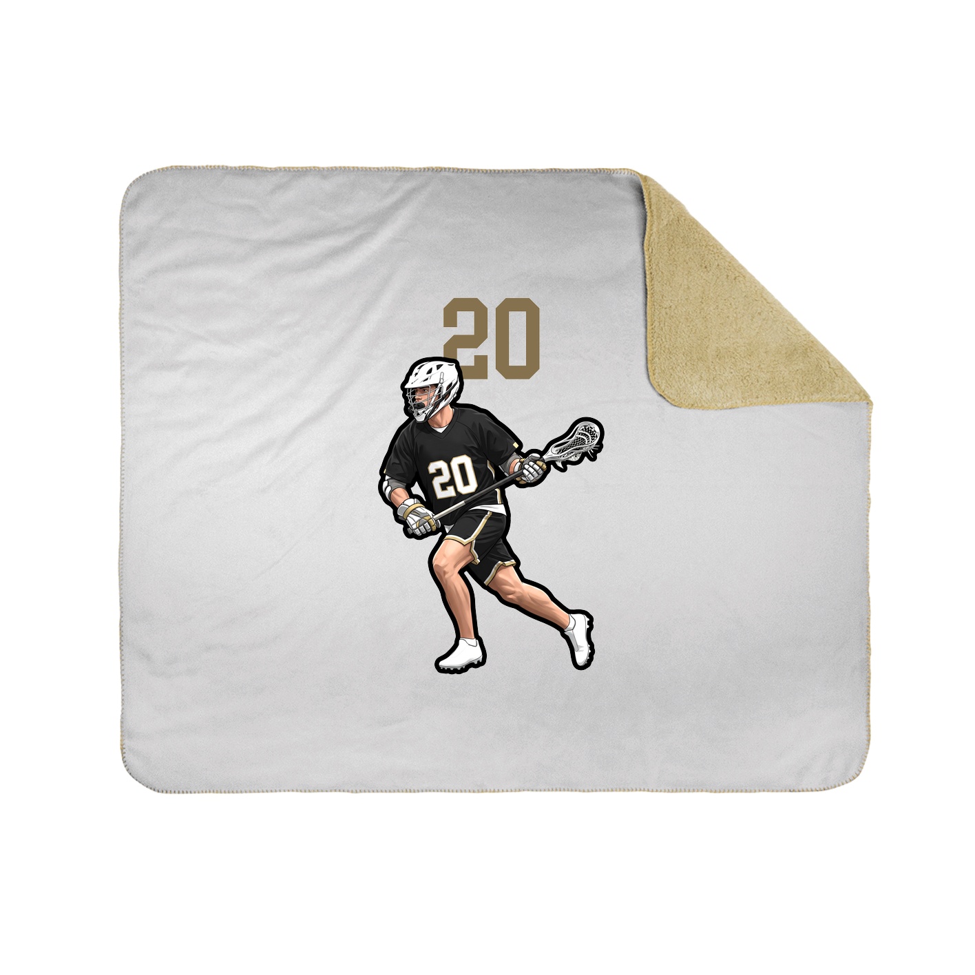 Throw Blanket — Number Top in White