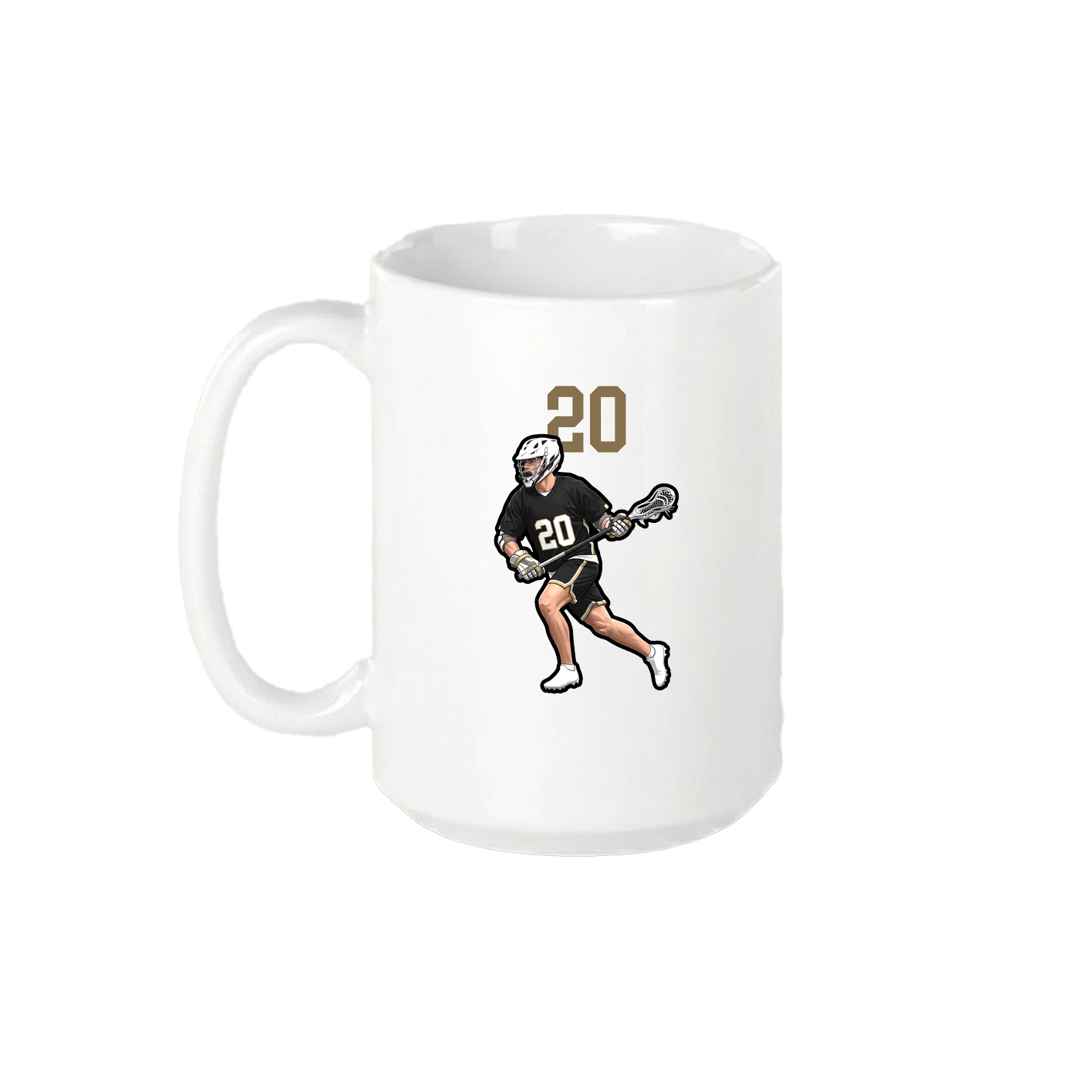 15oz Coffee Mug — Number Top in White