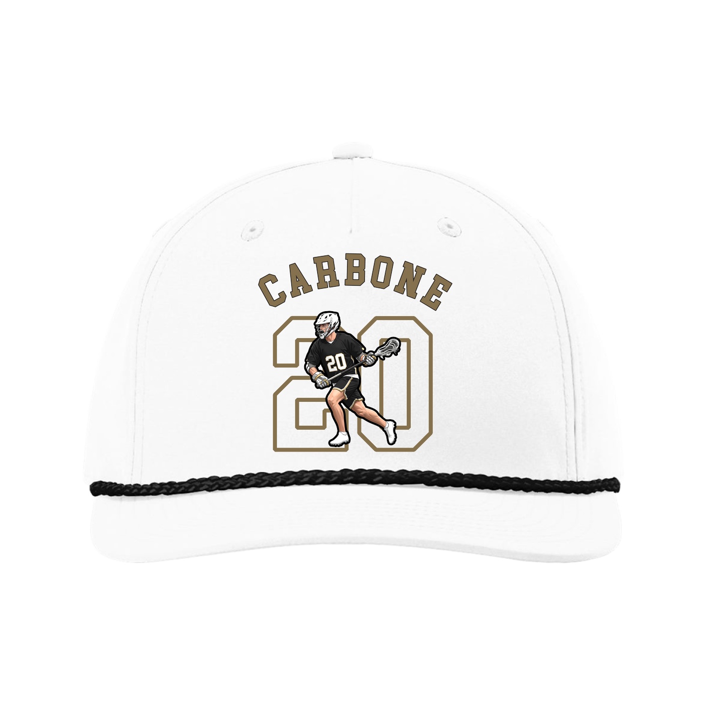 Five-Panel Classic Rope Cap — Shirsey Arch in White