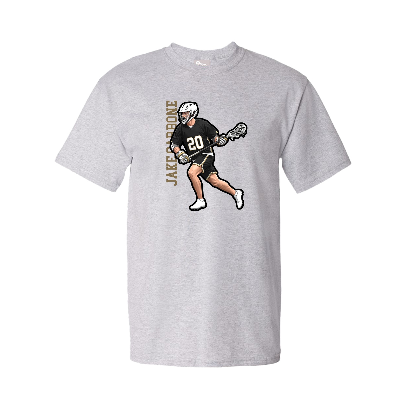 Tee — Name Vertical in Grey