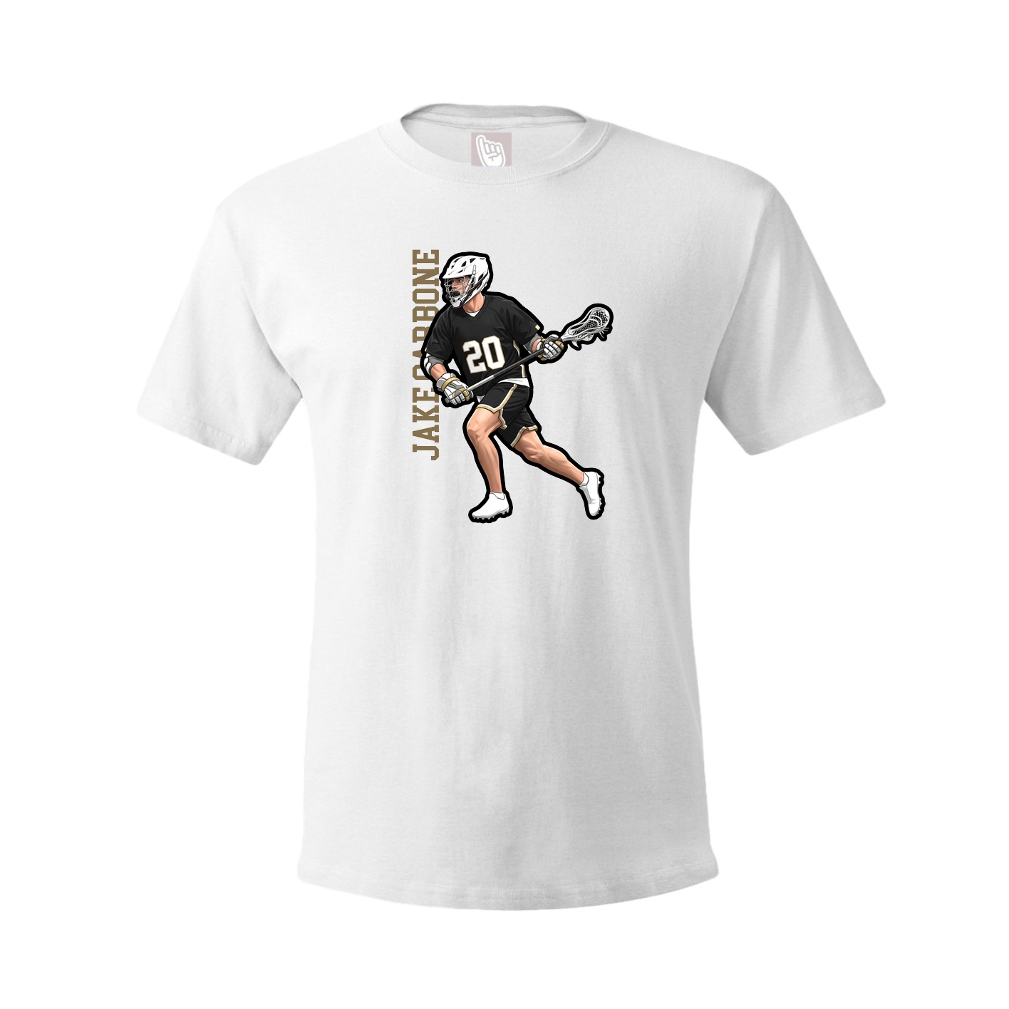 Tee — Name Vertical in White