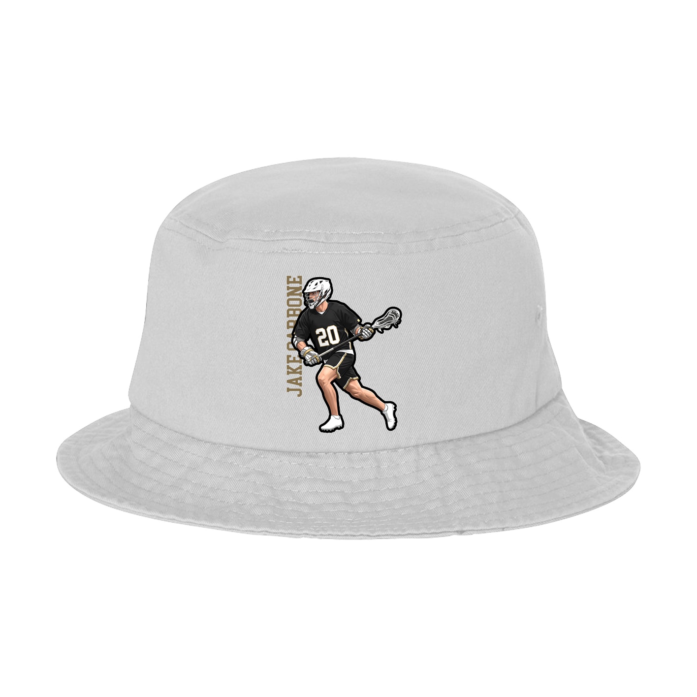 Bucket Cap — Name Vertical in White