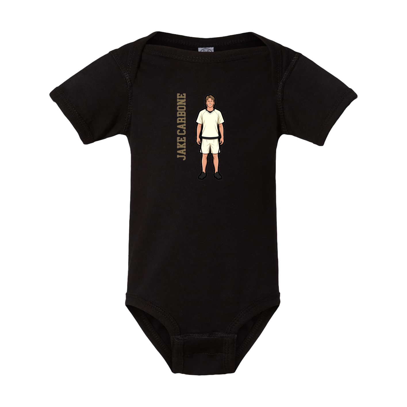 Baby Onesie — Name Vertical in Black