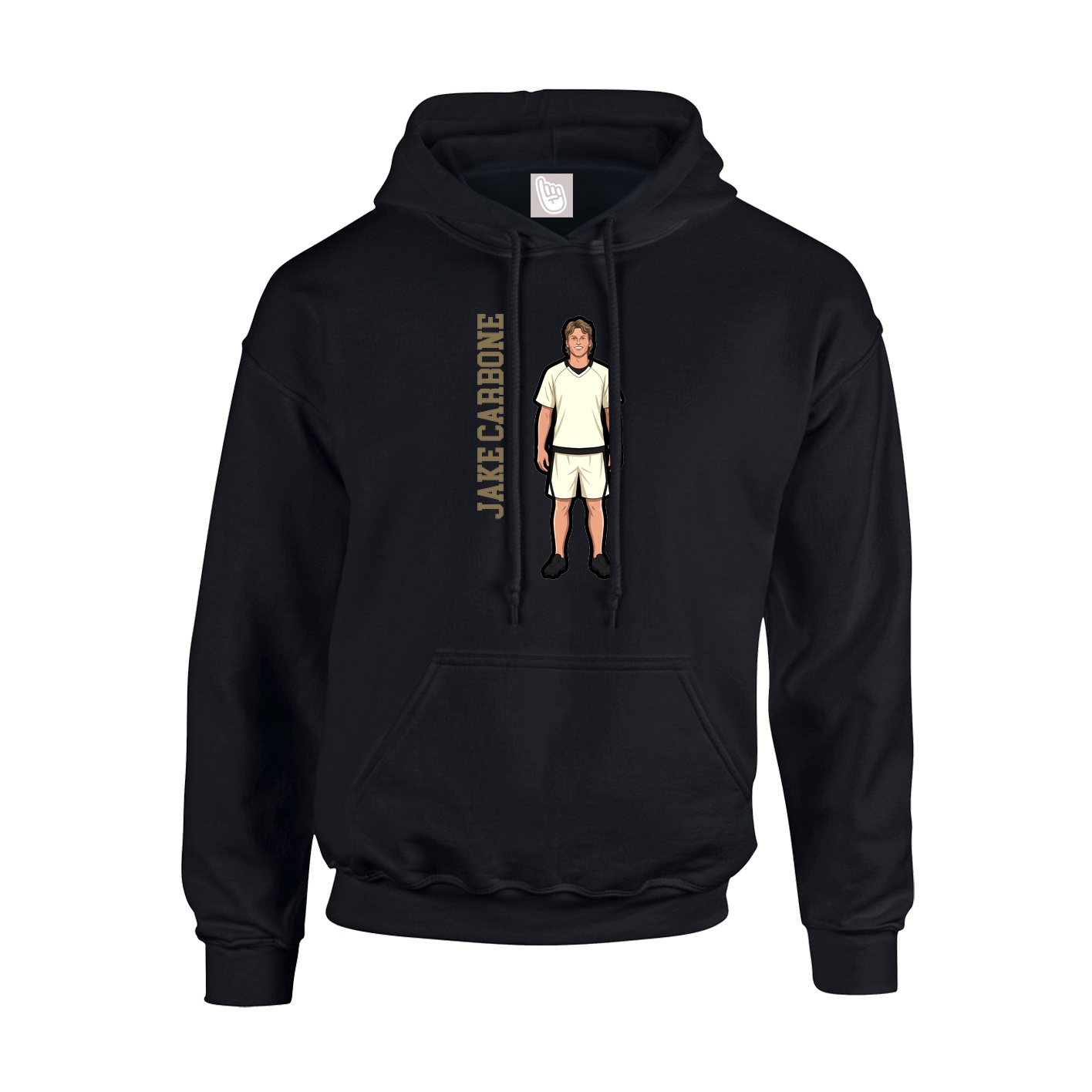 Hoodie — Name Vertical in Black