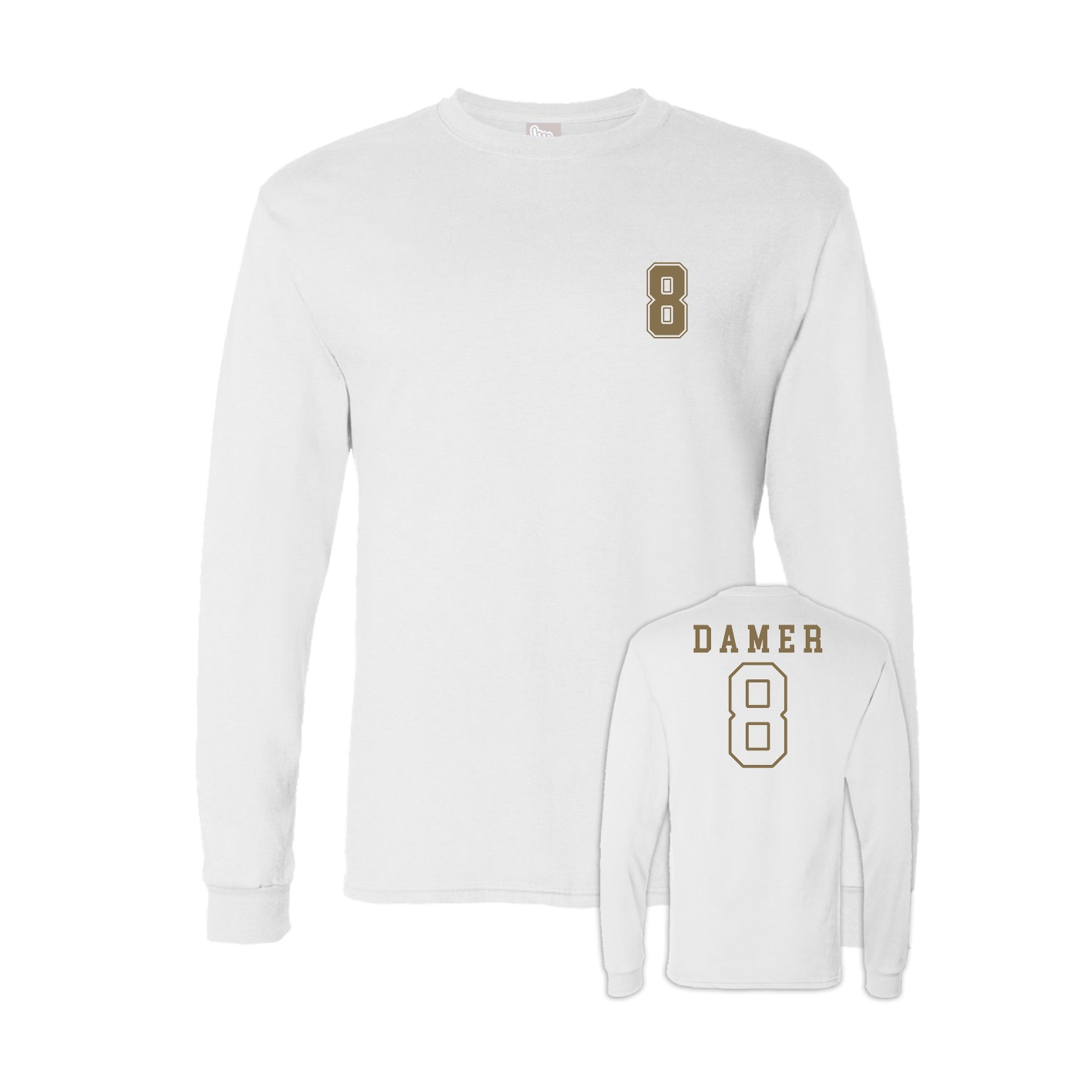 Long Sleeve Tee — Chest Back in White