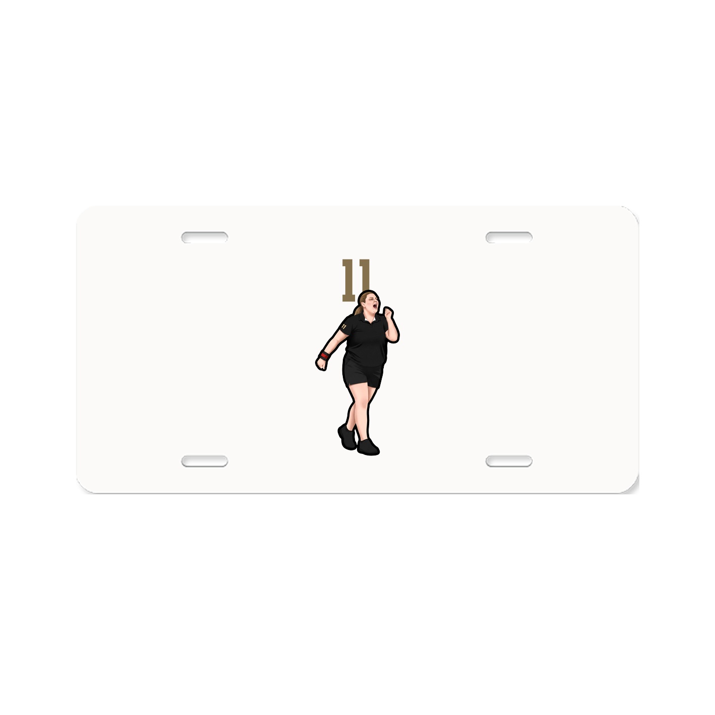 License Plate — Number Top in Classic