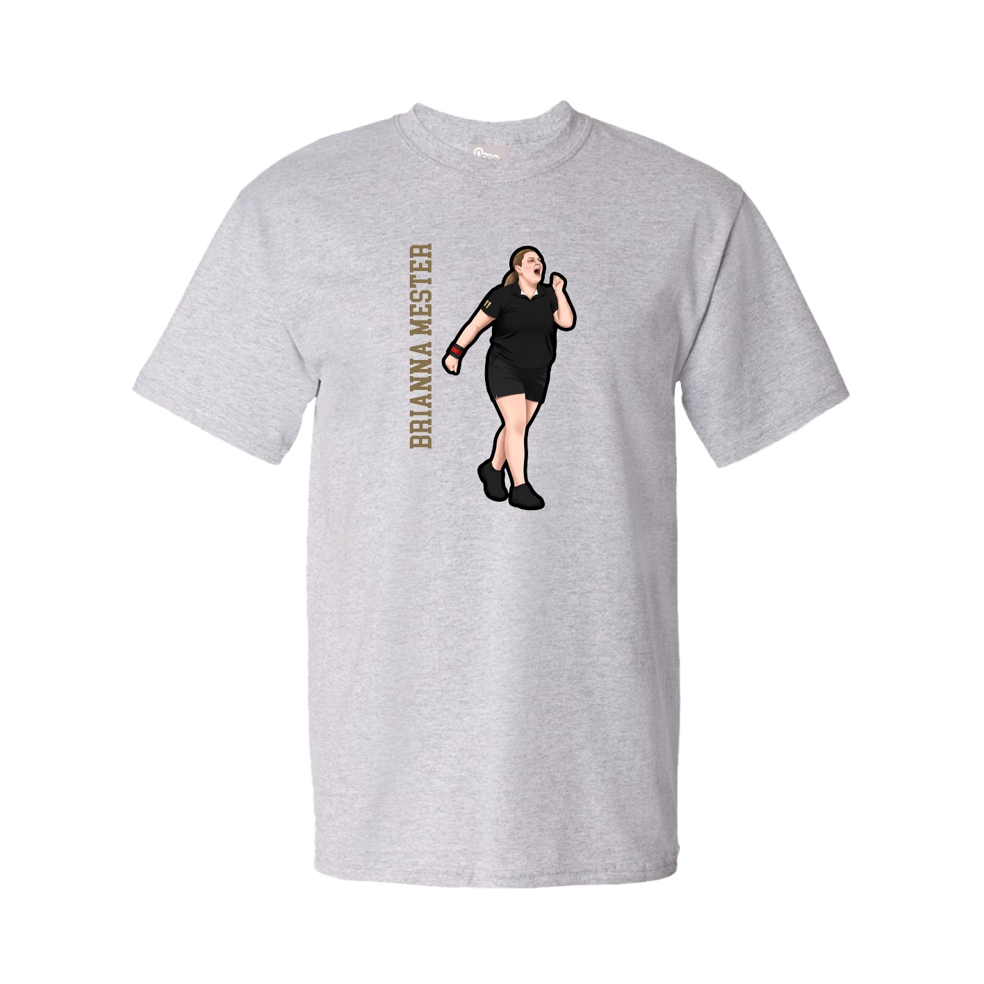 Youth Tee — Name Vertical in Grey