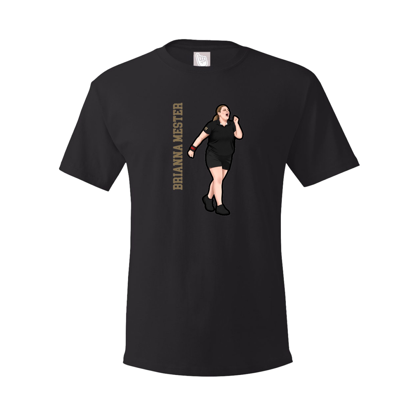 Youth Tee — Name Vertical in Black