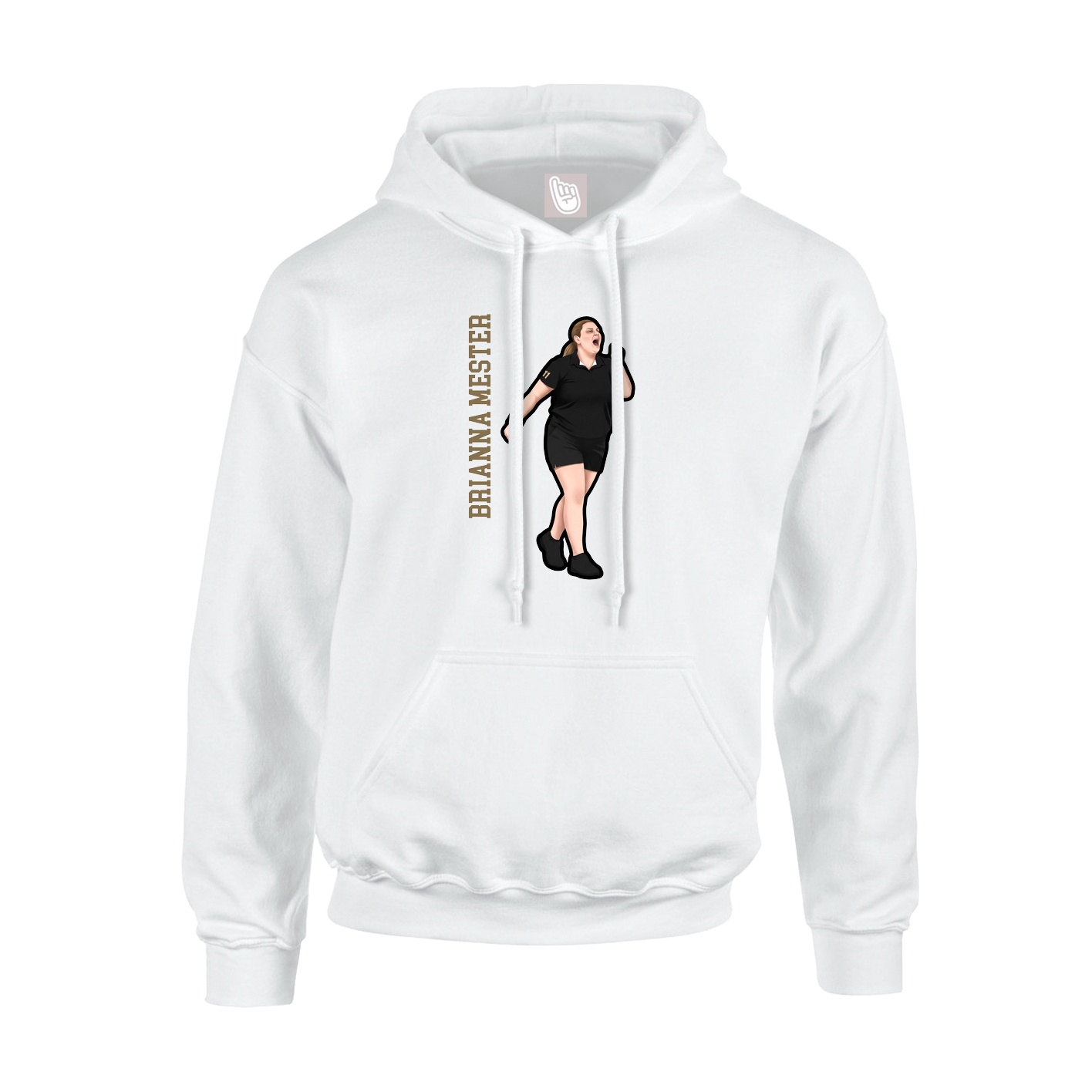 Youth Hoodie — Name Vertical in White
