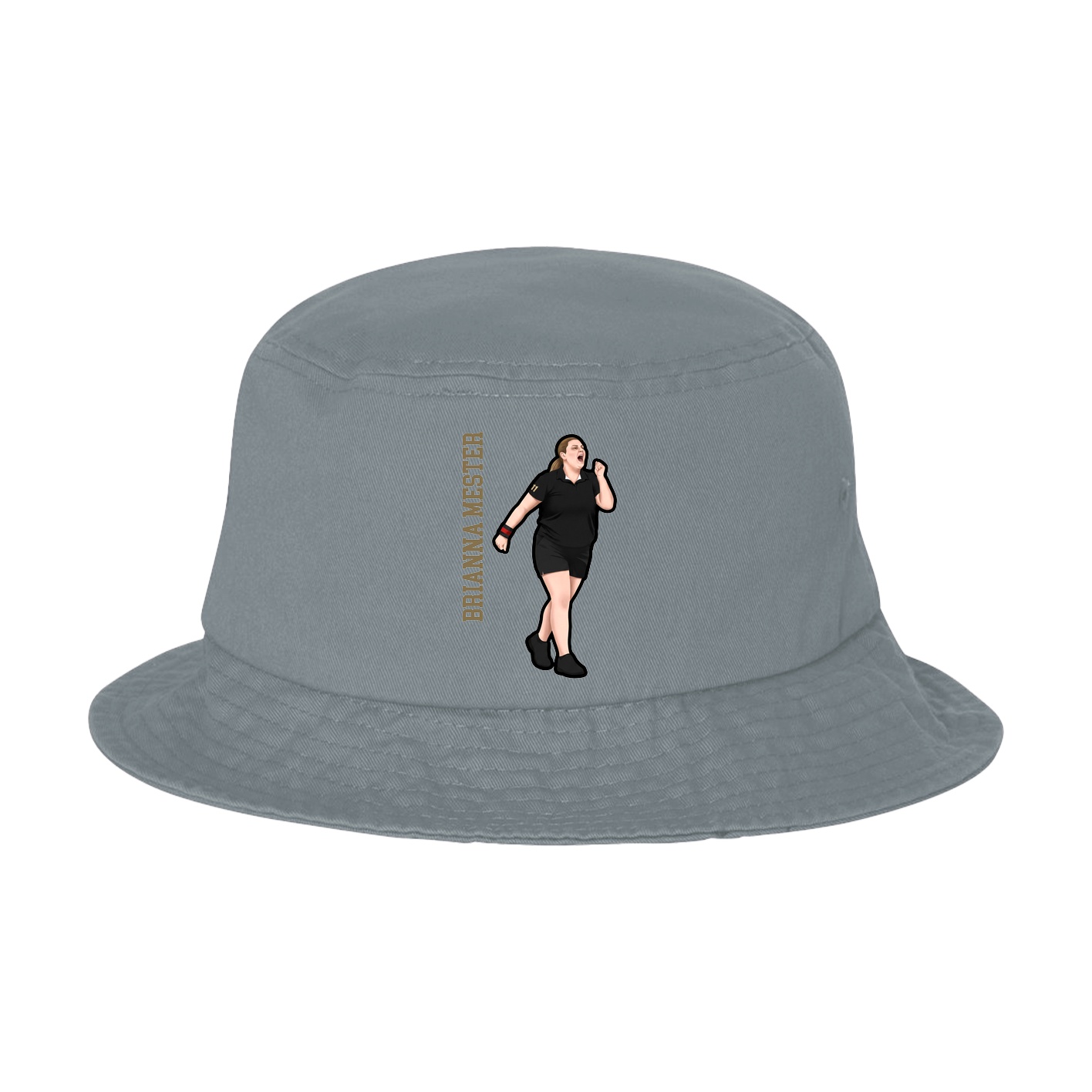Bucket Cap — Name Vertical in Grey