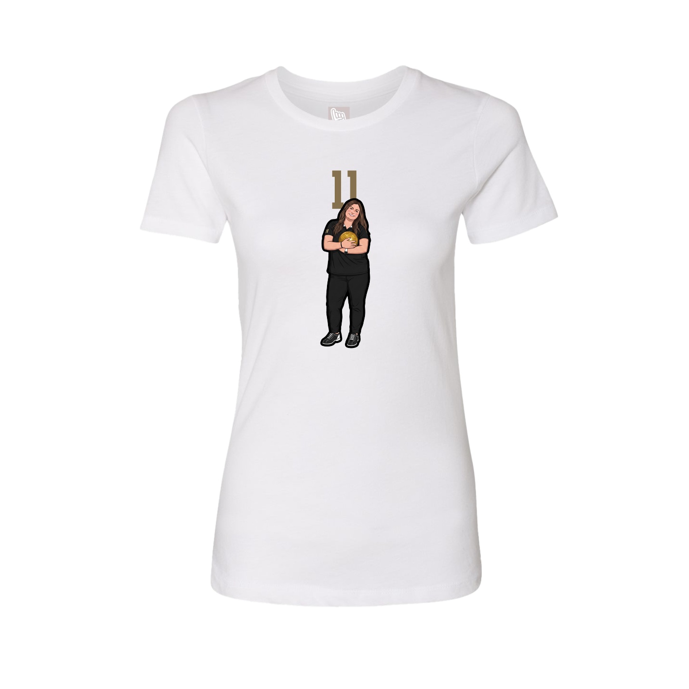 Womens Tee — Number Top in White