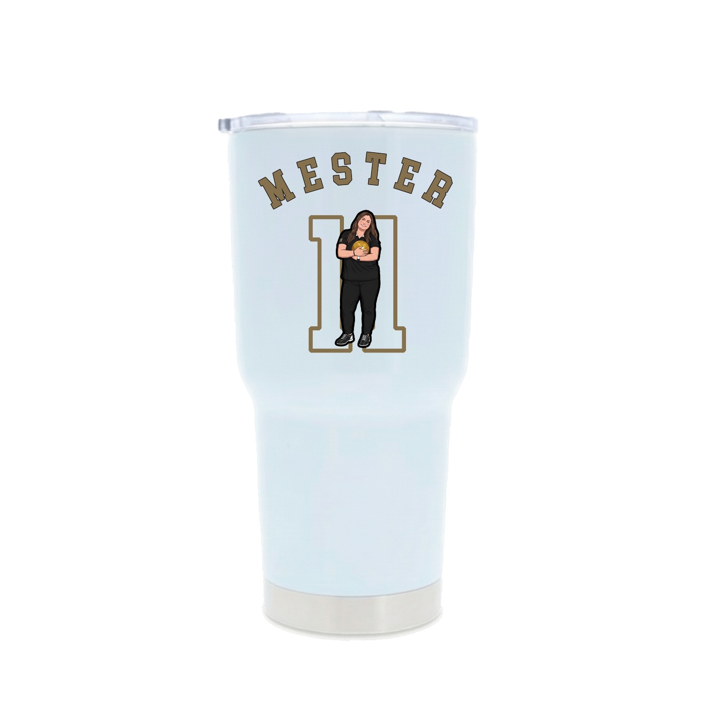 30oz Stainless Steel Tumbler — Shirsey Arch in White