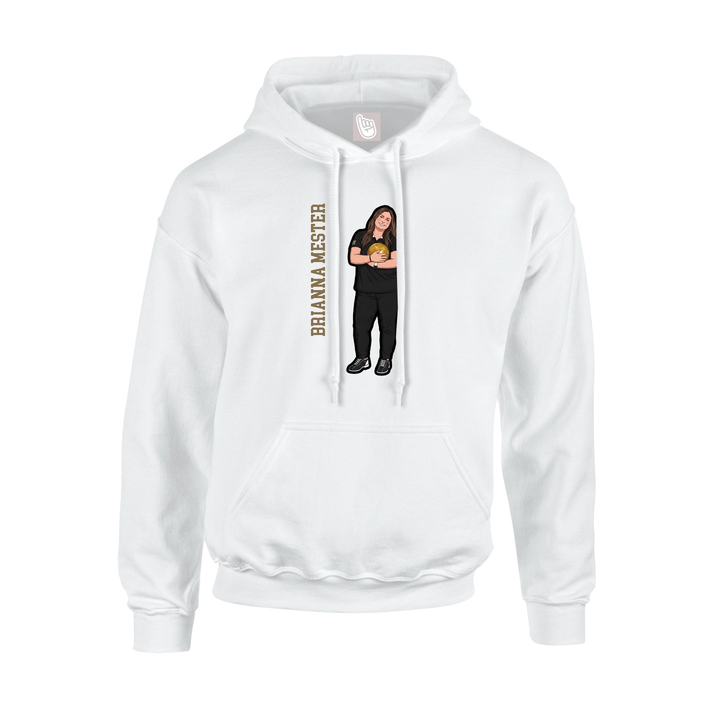 Youth Hoodie — Name Vertical in White