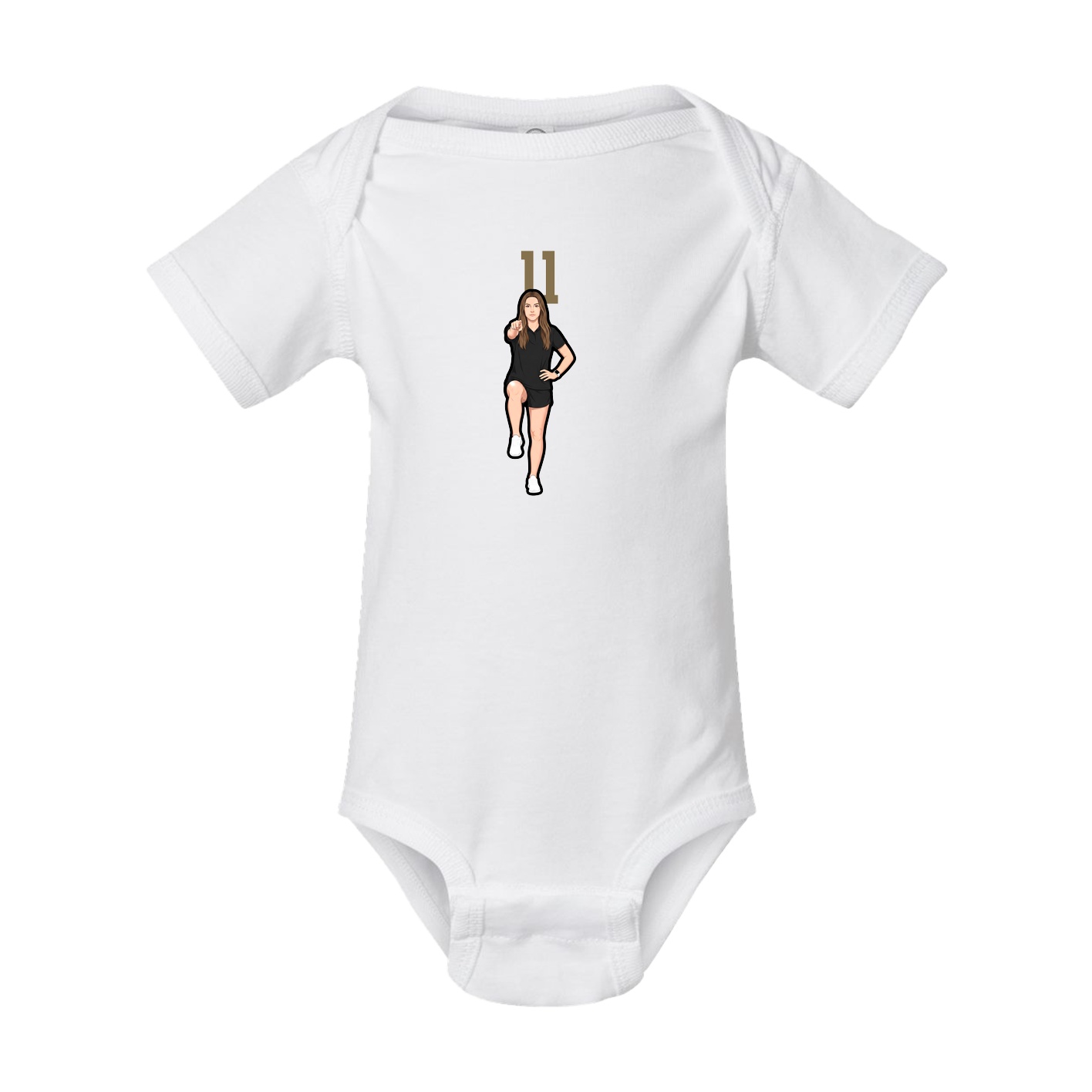 Baby Onesie — Number Top in White