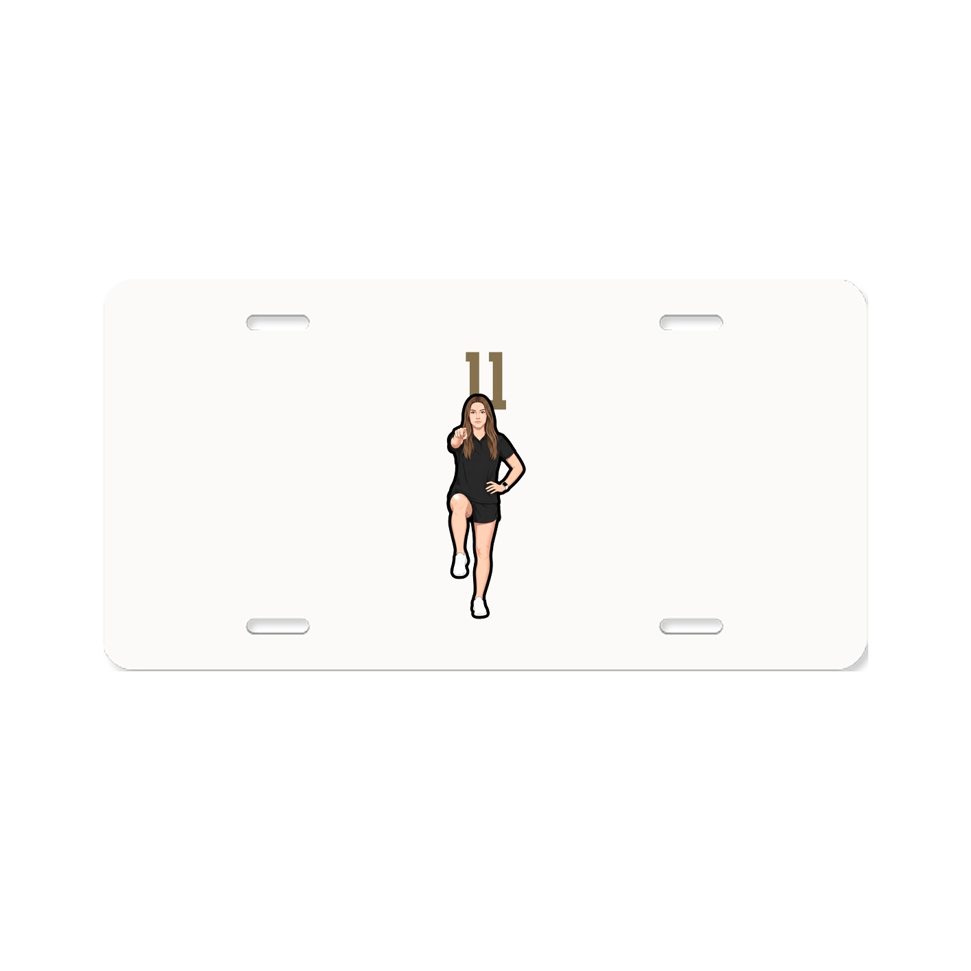 License Plate — Number Top in Classic