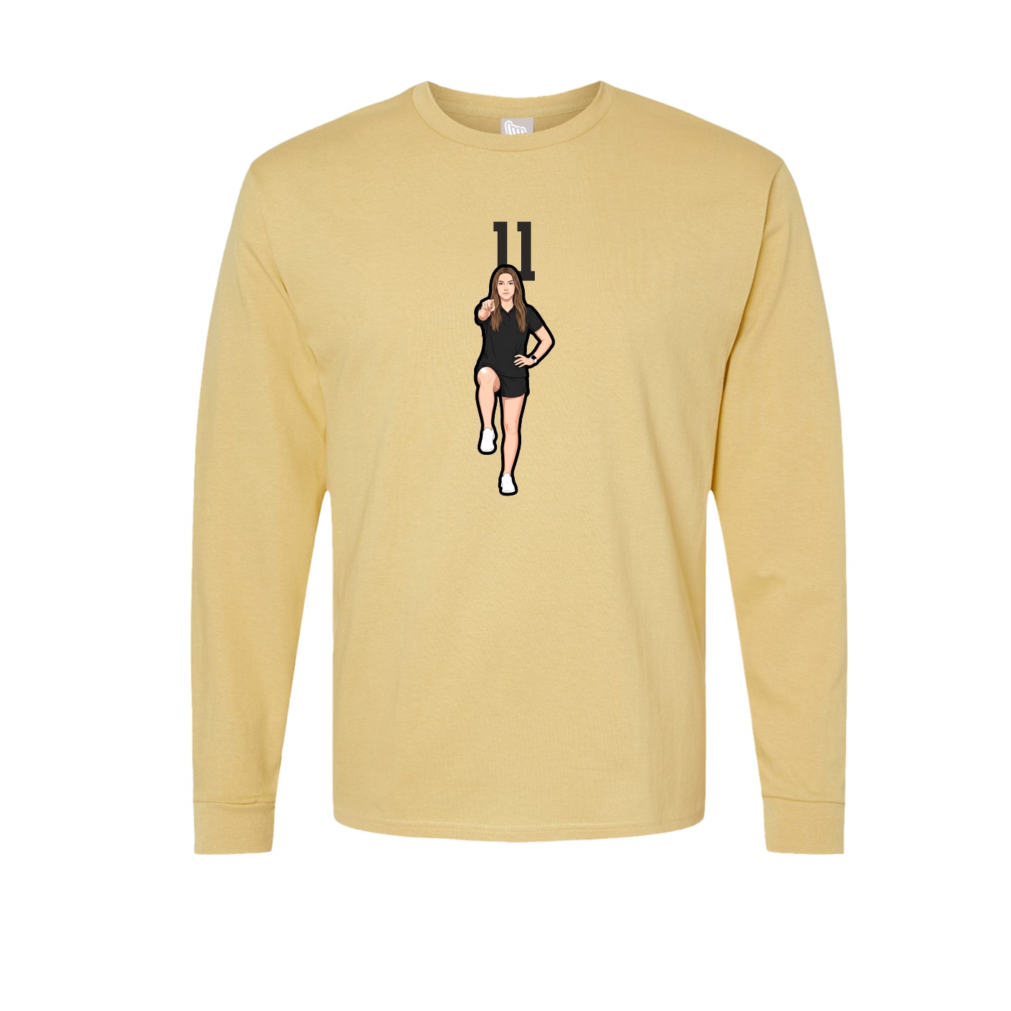 Long Sleeve Tee — Number Top in Vegas Gold