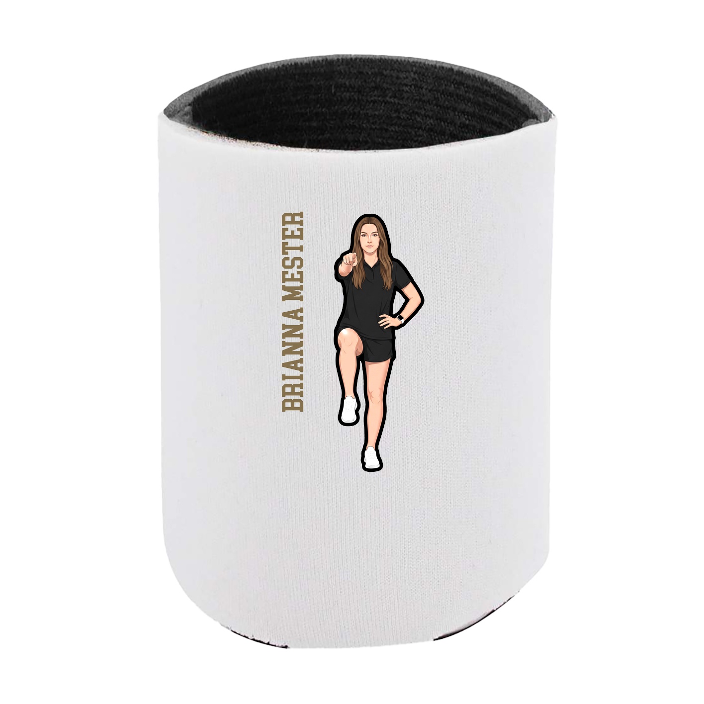 Can Holder — Name Vertical in White