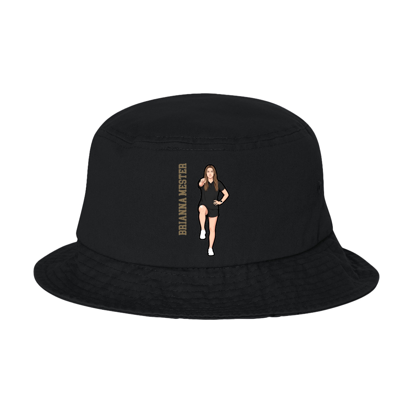 Bucket Cap — Name Vertical in Black
