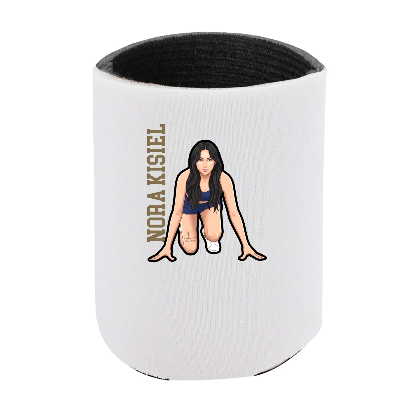 Can Holder — Name Vertical in White