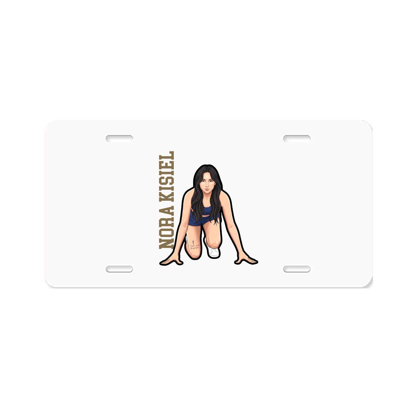 License Plate — Name Vertical in Classic
