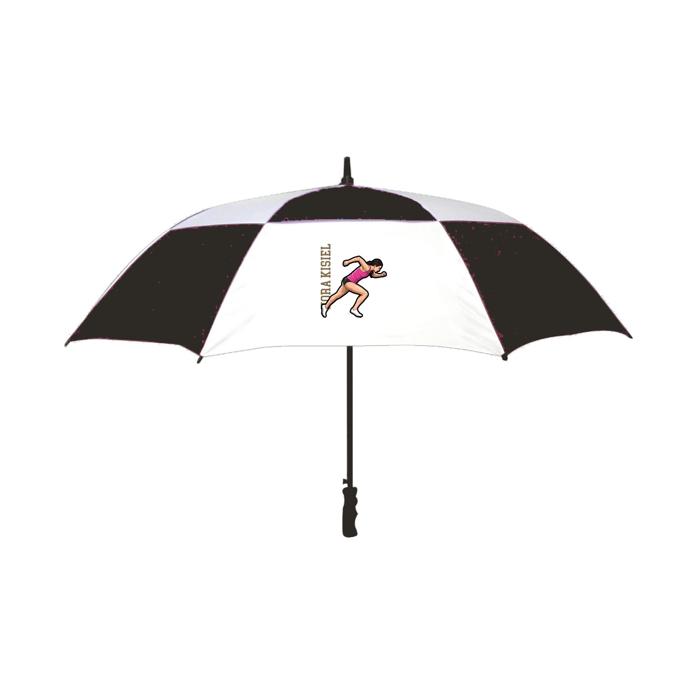 Golf Umbrella — Name Vertical in Black