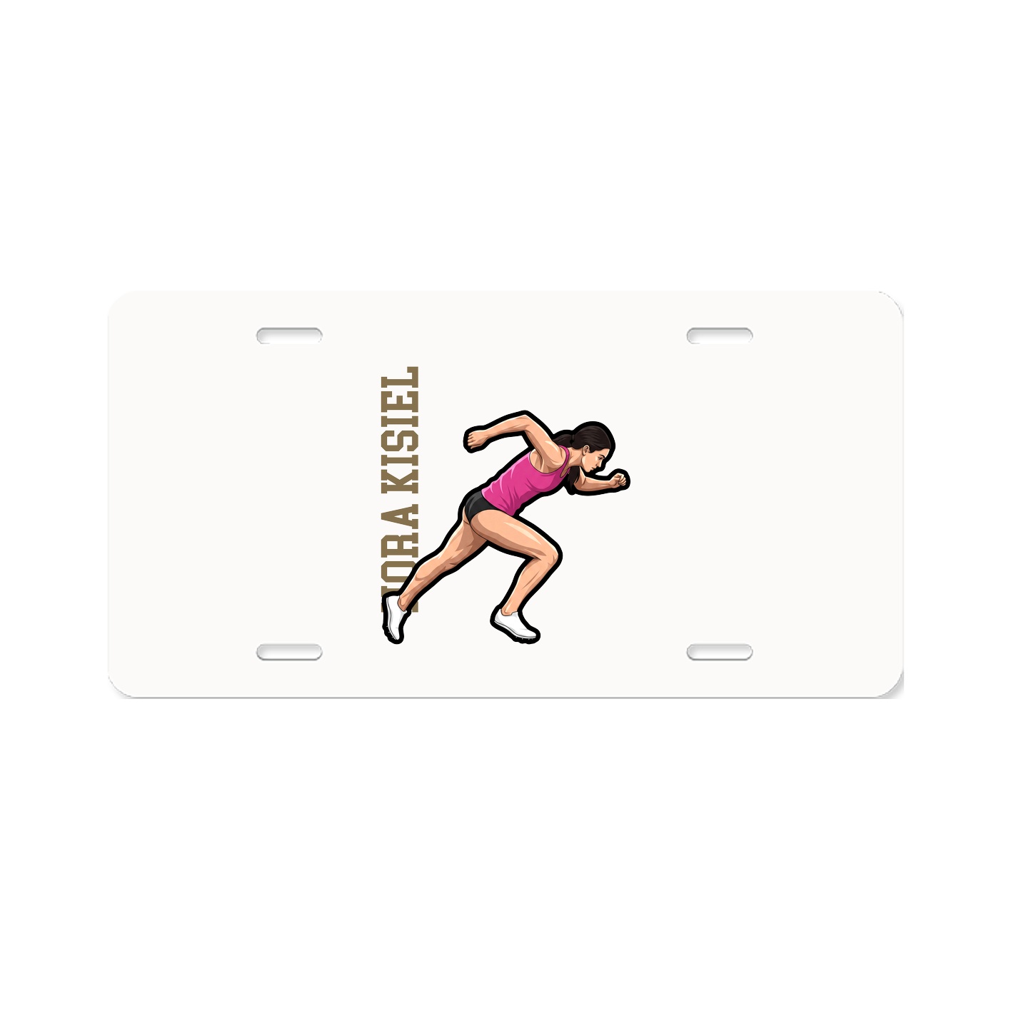 License Plate — Name Vertical in Classic