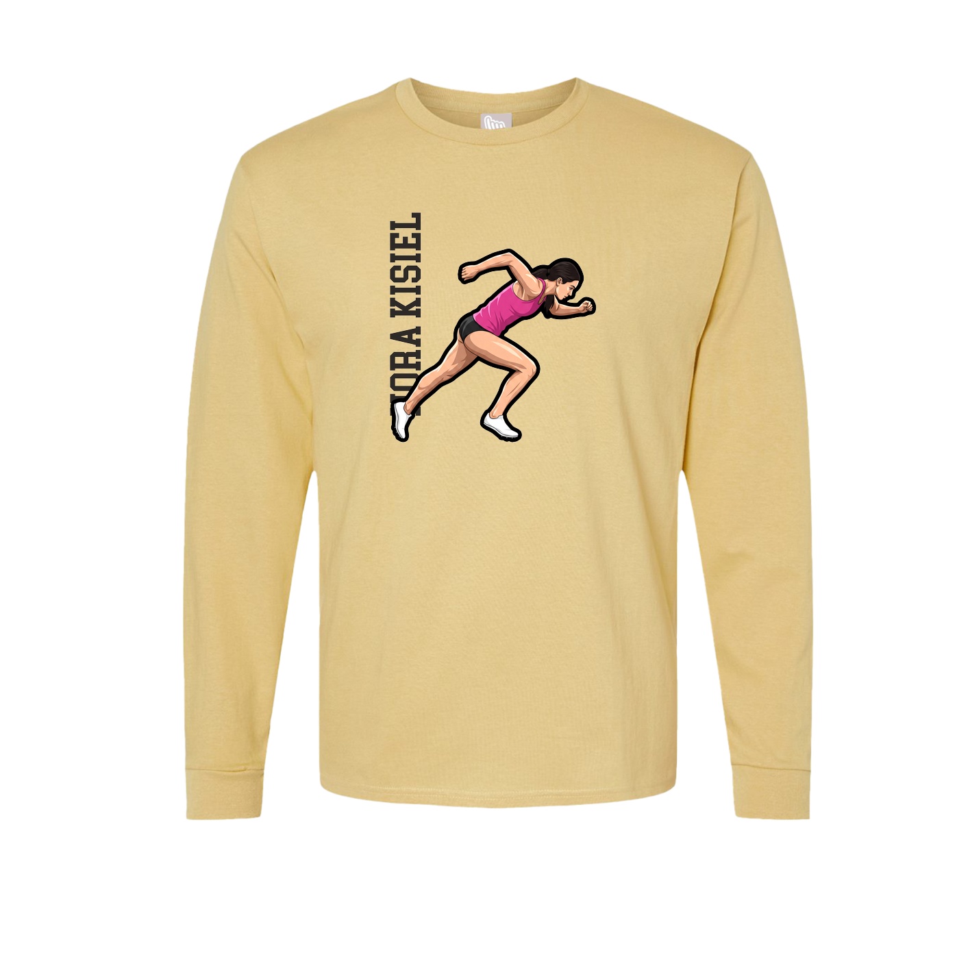 Long Sleeve Tee — Name Vertical in Vegas Gold