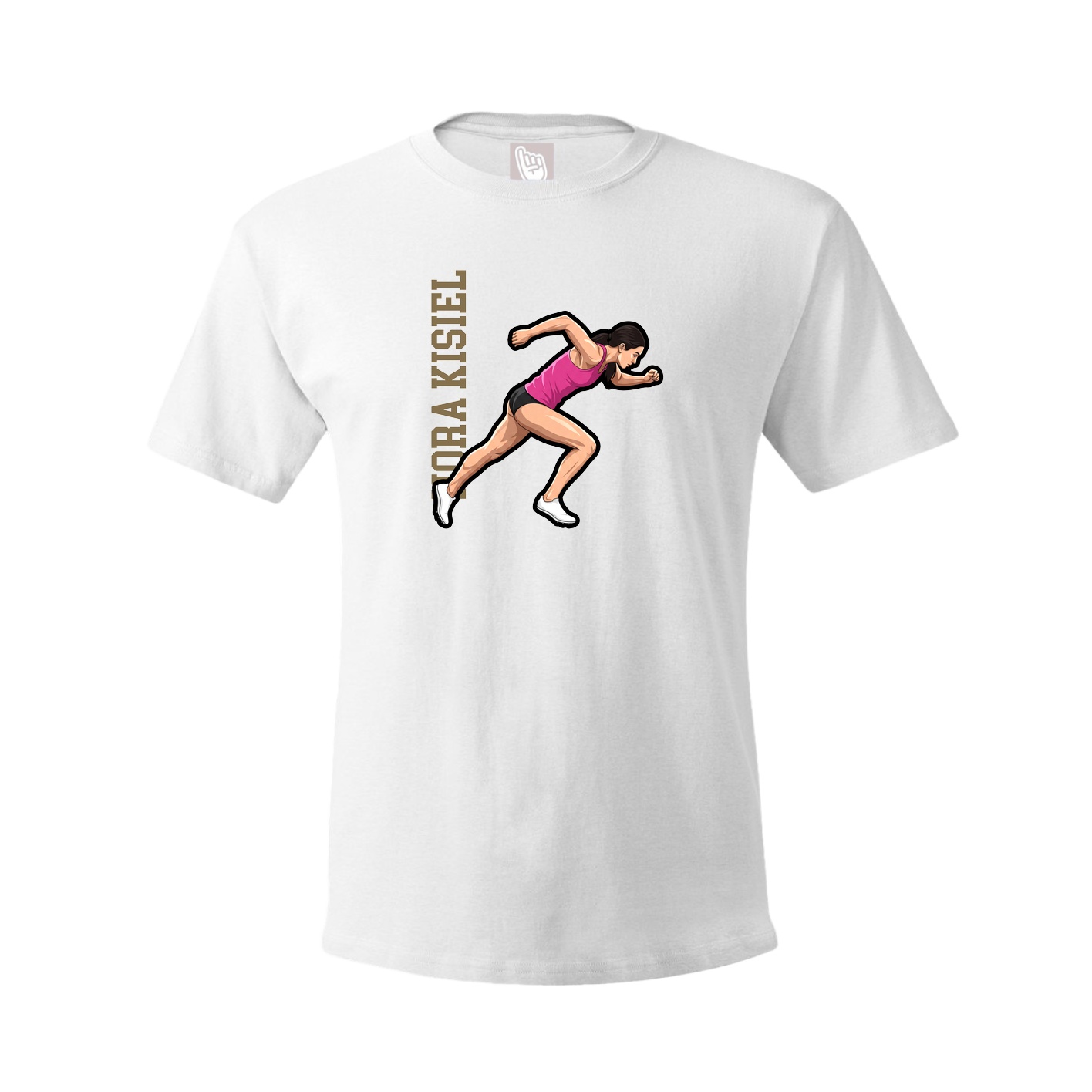 Youth Tee — Name Vertical in White