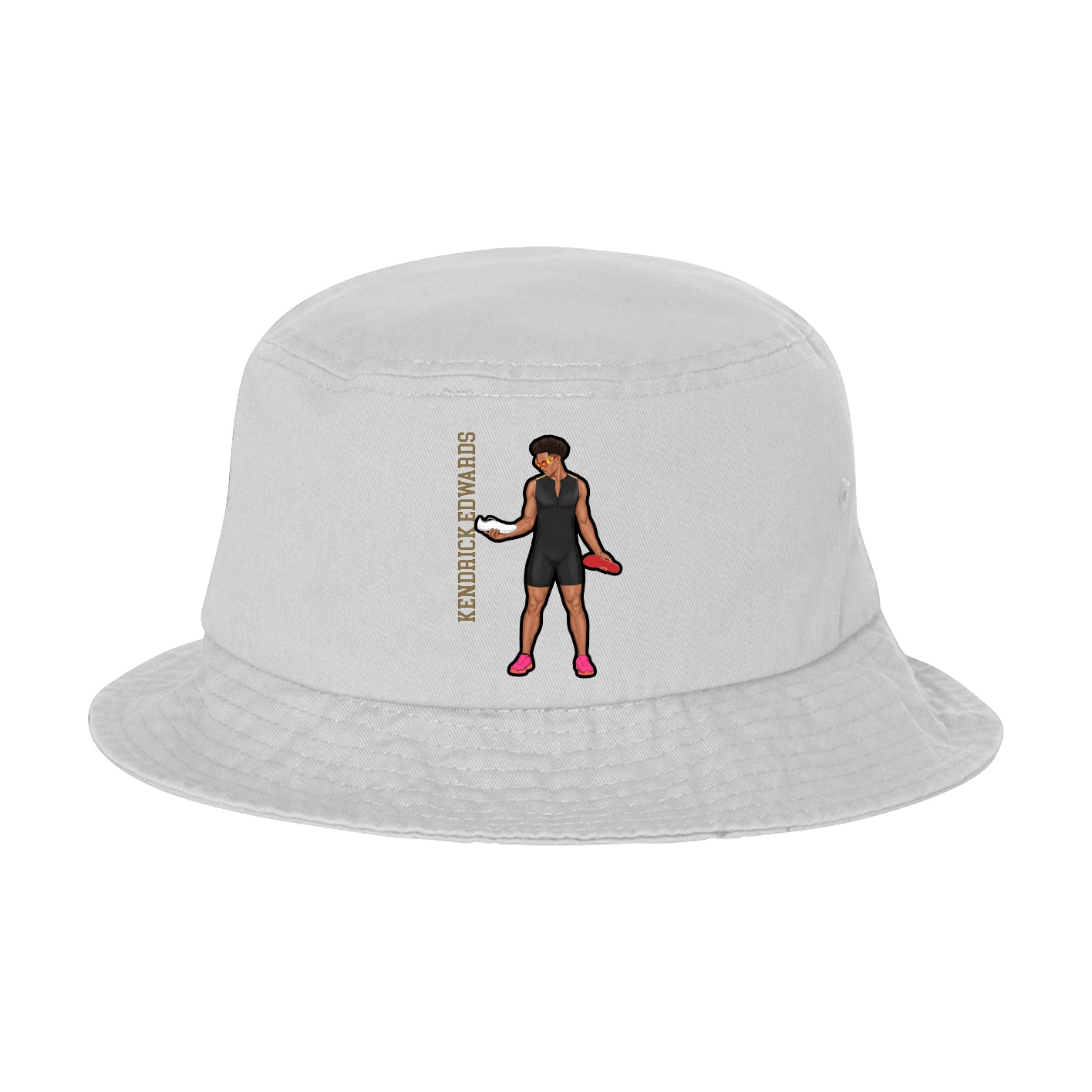 Bucket Cap — Name Vertical in White
