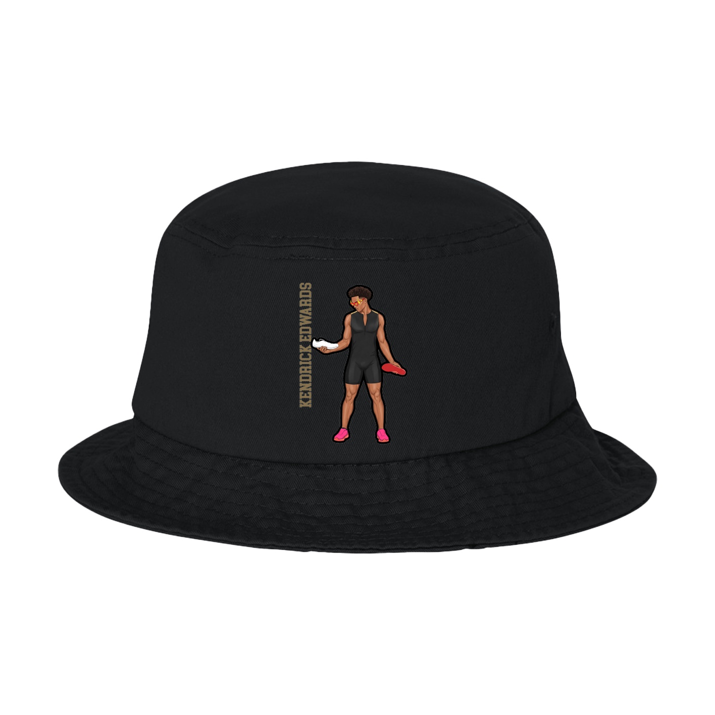 Bucket Cap — Name Vertical in Black
