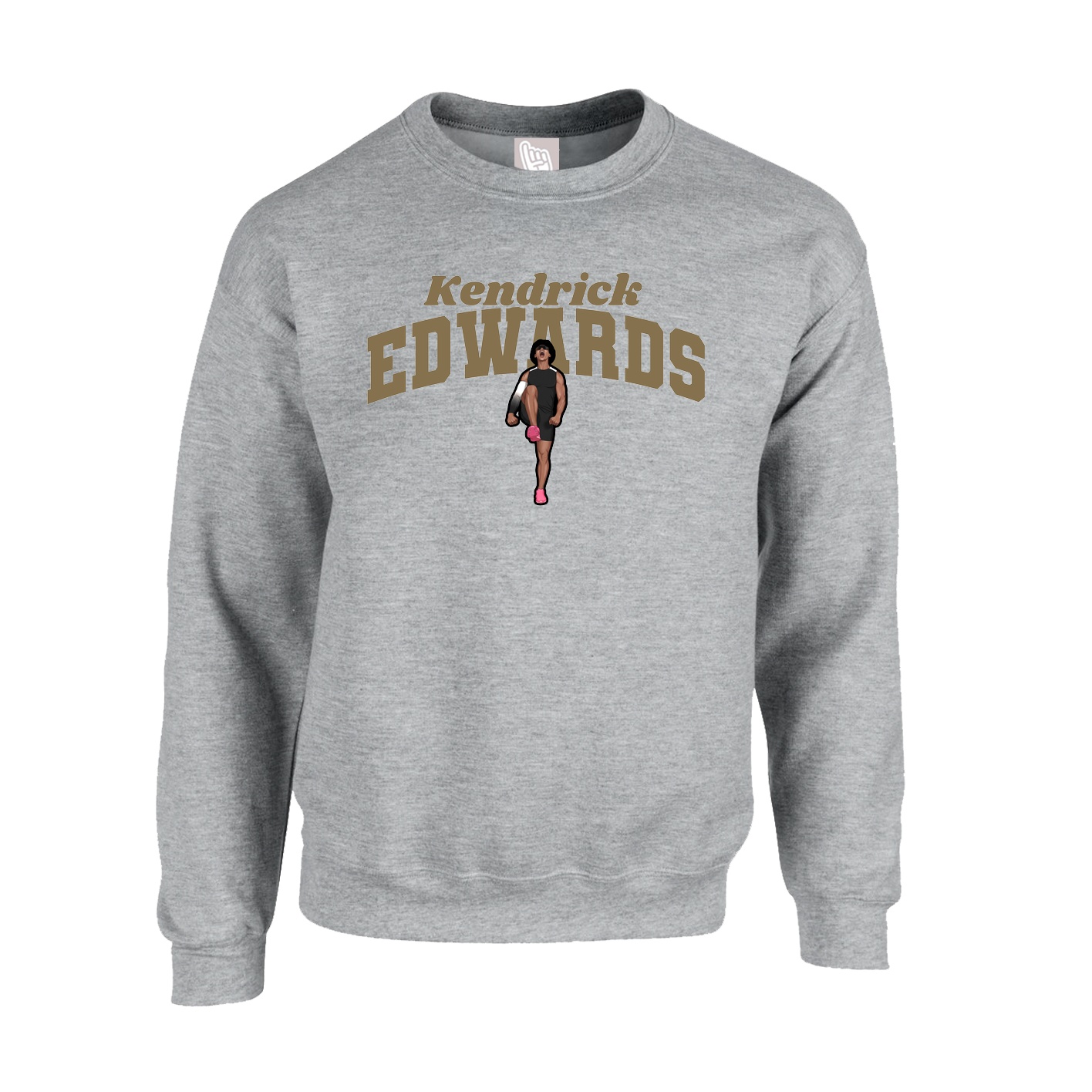 Fleece Crew — Signature Arch in Grey